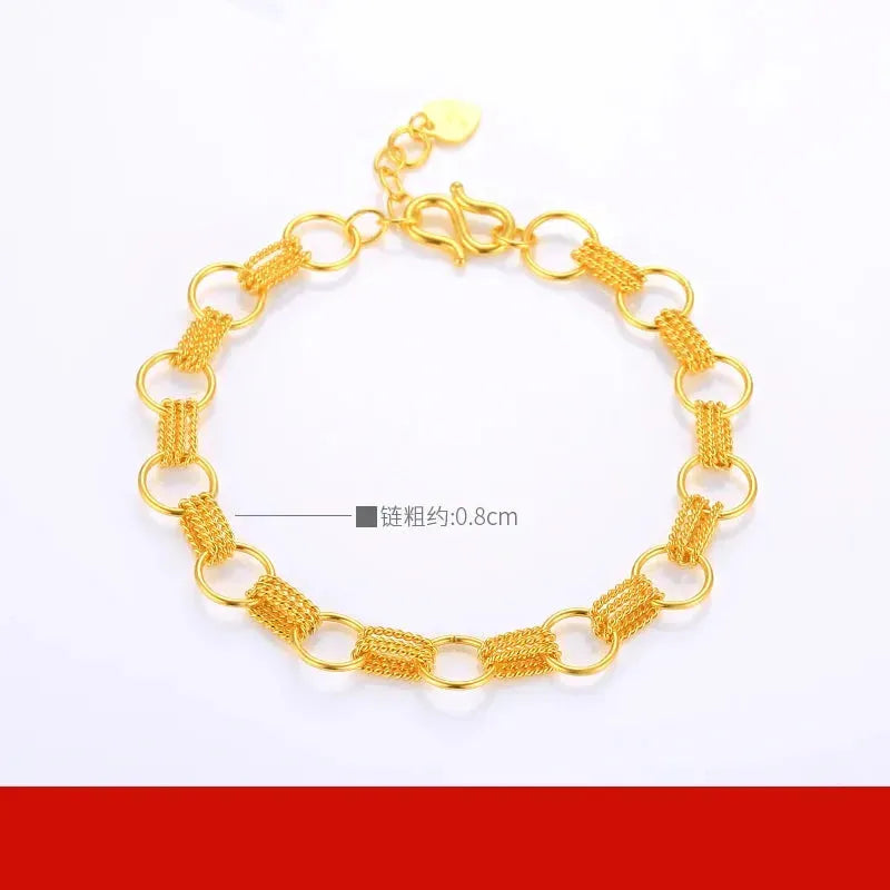 24K Pure Gold Bracelet - 999 Solid Real Gold Bangle with Elegant Butterfly Design | Trendy & Classic Jewelry for Women | Perfect for Gifts, Weddings & Special Occasions
