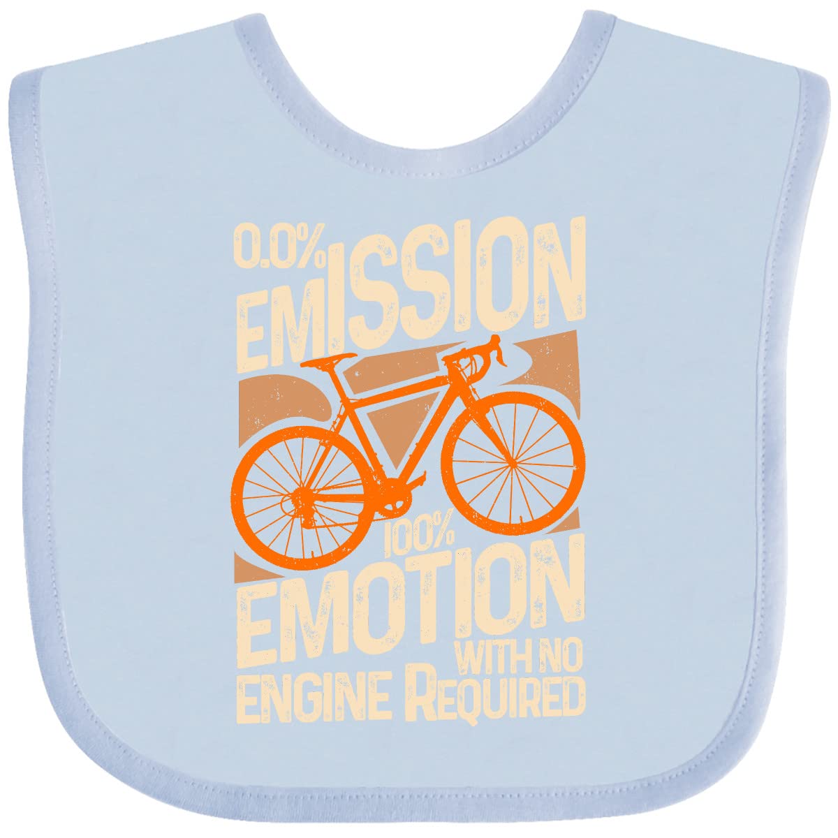 Inktastic Eco-Friendly Cyclist Bicycle Design Baby Bib - Perfect for Green Commuting, Earth Day Celebrations & Sustainable Parenting