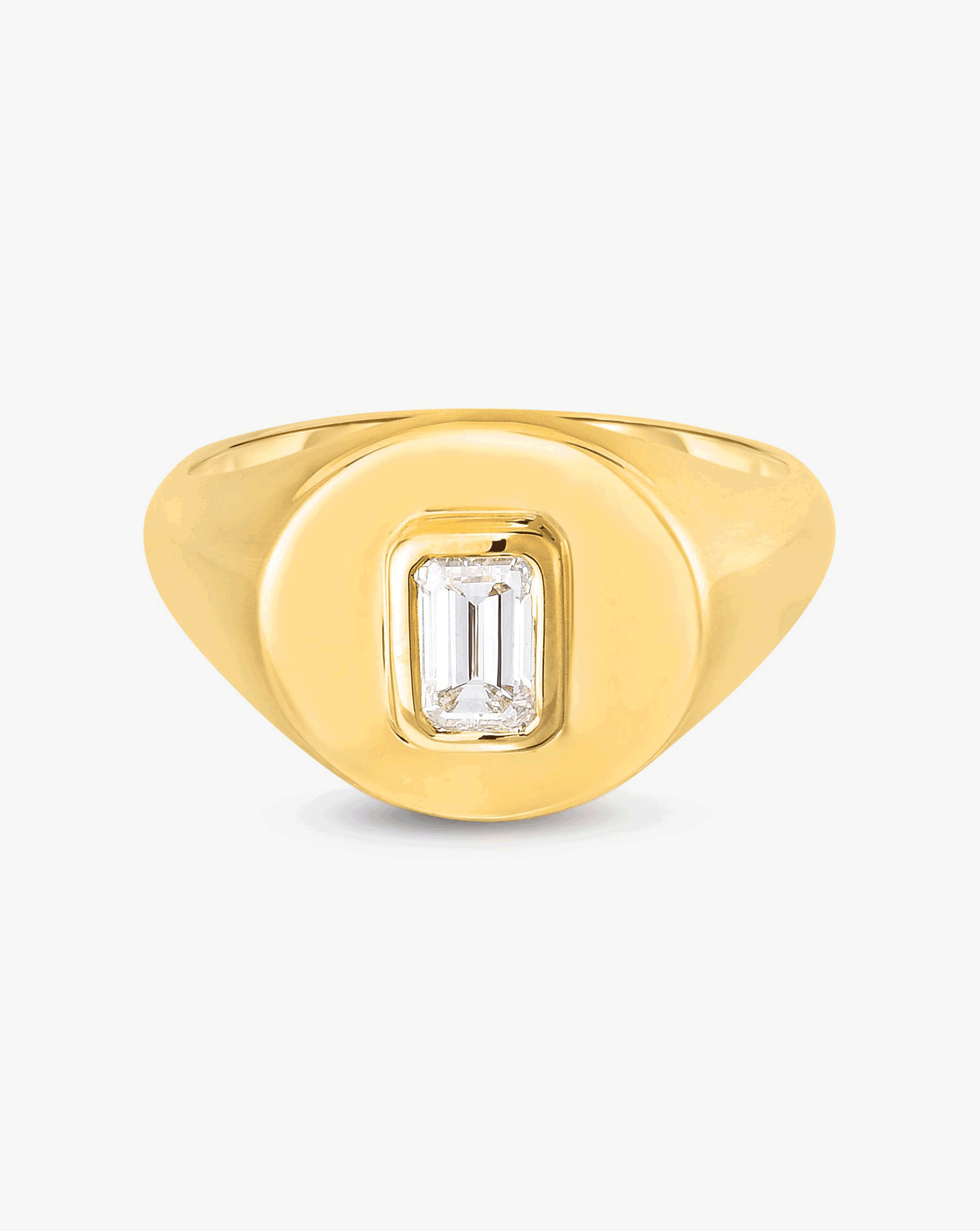 Elegant Diamond Signet Pinky Ring for Women - 14K Gold Pinky Ring with Genuine Diamonds - Perfect for Engagements, Weddings & Special Occasions