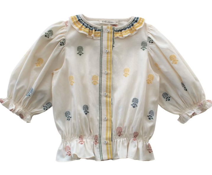 BELLE CHIARA Women's Ruffle Neck Blouse - Elegant Floral Print Top for Casual Wear & Office Outfits (Size 10, M) | Perfect for Spring Dresses, Date Nights & Business Casual Attire