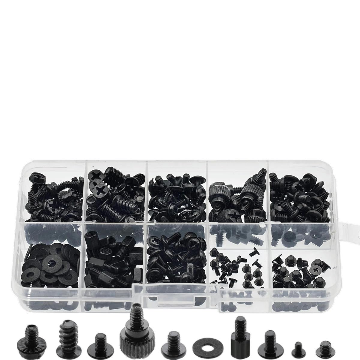 340pcs Motherboard Standoffs Kit - PC Screws & Hard Drive Screws Assortment for Computer Case, Motherboard, SSD/HDD Installation - Perfect for PC Building, Repair and Upgrades