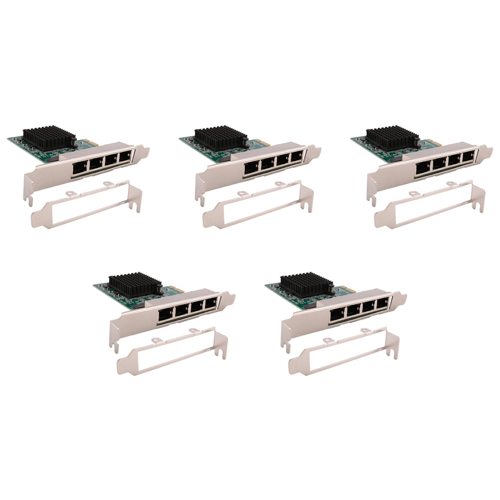 Oladfiop 5-Port Gigabit Ethernet PCI-E Network Card with Realtek Chipset - High-Speed RJ45 LAN Adapter for Gaming, Servers & Office Workstations