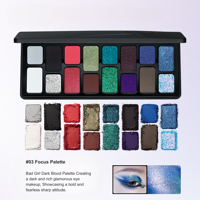 CHEERYEP 16-Color Eyeshadow Palette - Highly Pigmented, Long-Lasting Makeup for Day & Night Looks - Perfect for Professional Makeup Artists & Beginners