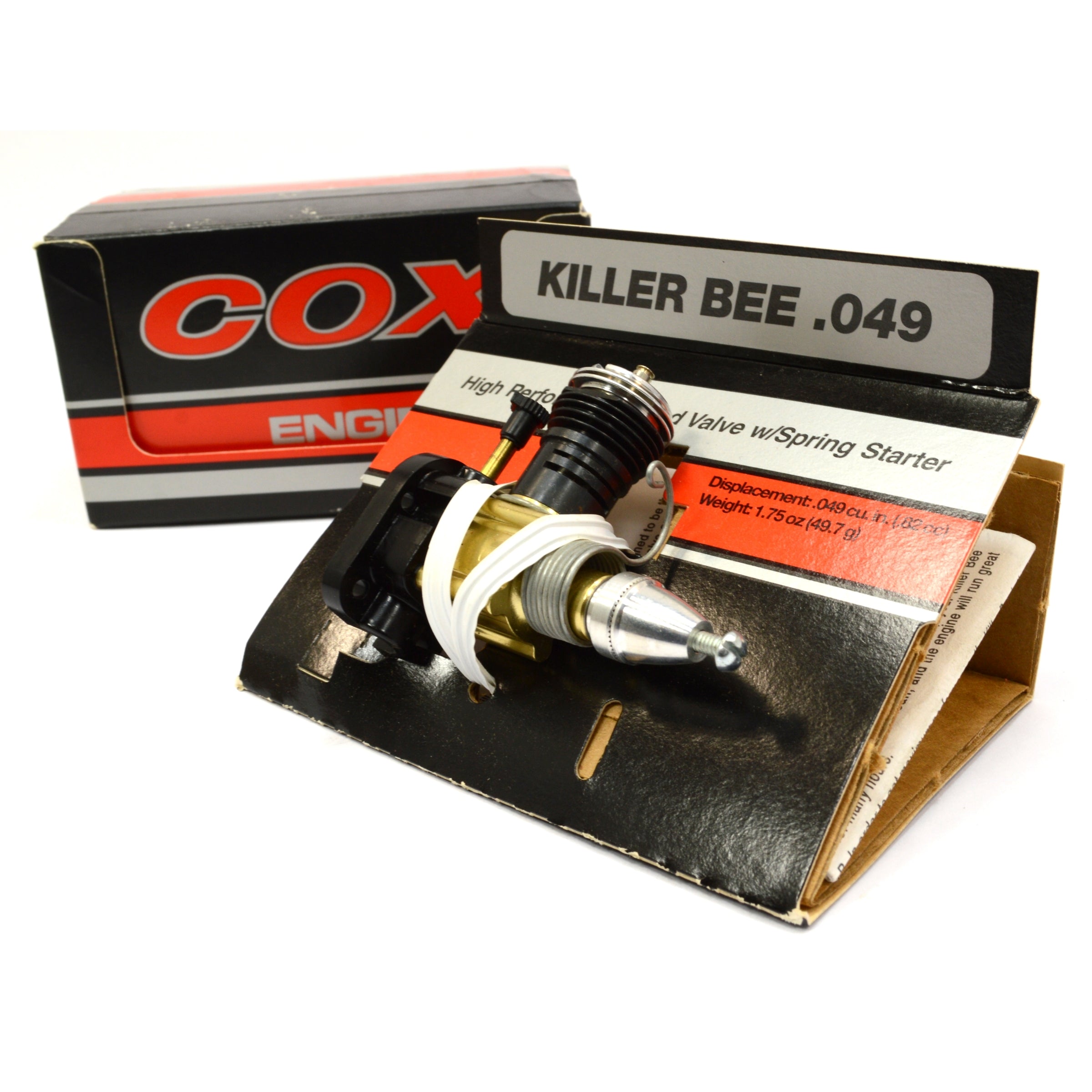 New in Box COX KILLER BEE .049 Engine with Spring Starter #340 for RC Model Airplanes - Perfect for Hobbyists and Collectors