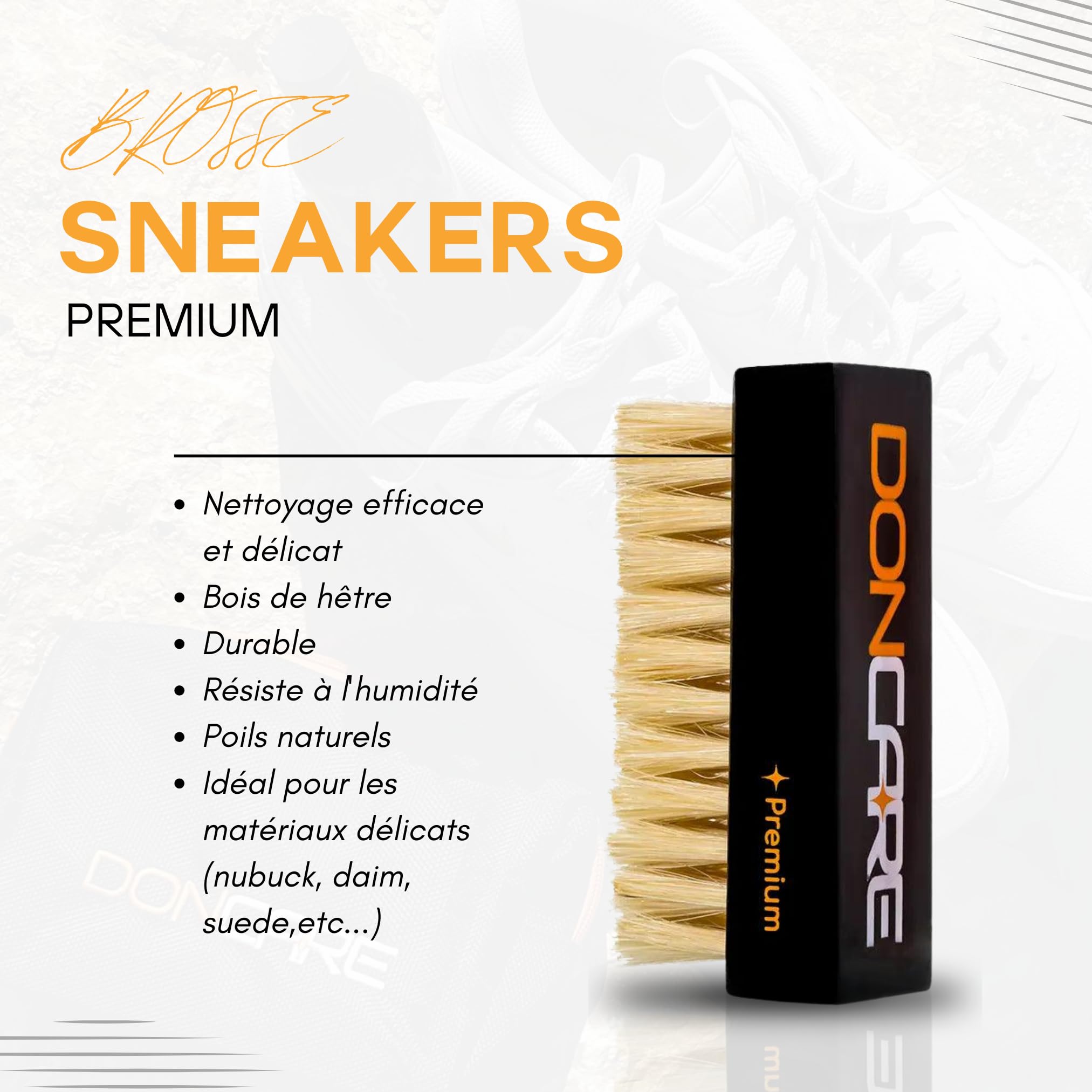 Premium DonCare Kit Sneaker & Shoe Cleaner - Brushes, Cleaning Solution, Microfiber Towel & Storage Case - Perfect for Sneakers, Athletic Shoes & Casual Footwear Care