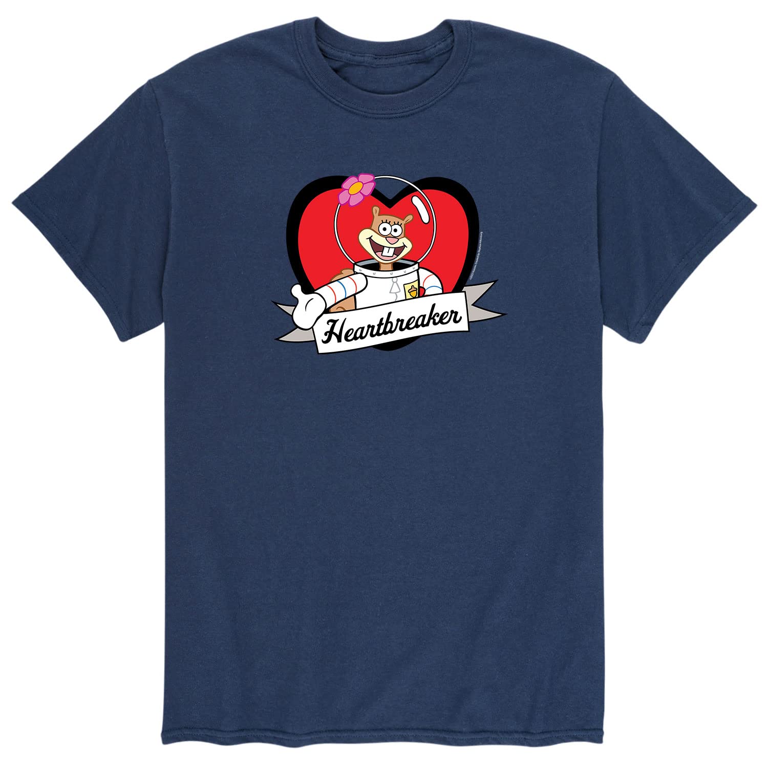 Spongebob Squarepants Heartbreaker Graphic T-Shirt for Men - Soft Cotton Short Sleeve Tee - Casual Wear, Funny Cartoon Outfit for Fans, Gifts, and Everyday Comfort