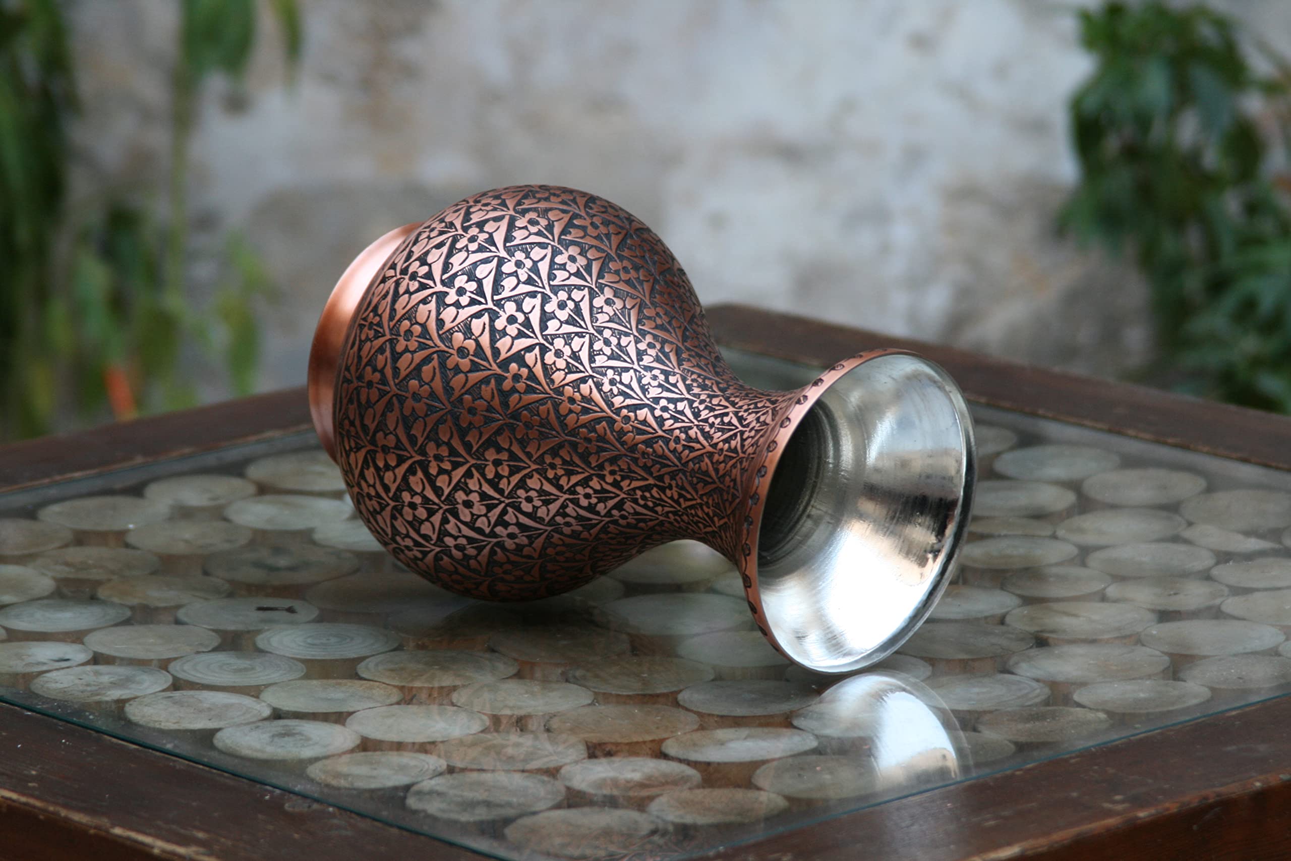 Handmade Copper Vase for Home Decor - Elegant Living Room Centerpiece, Wedding Gift & Dining Table Decoration - Perfect for Boho, Farmhouse & Modern Interior Design Styles