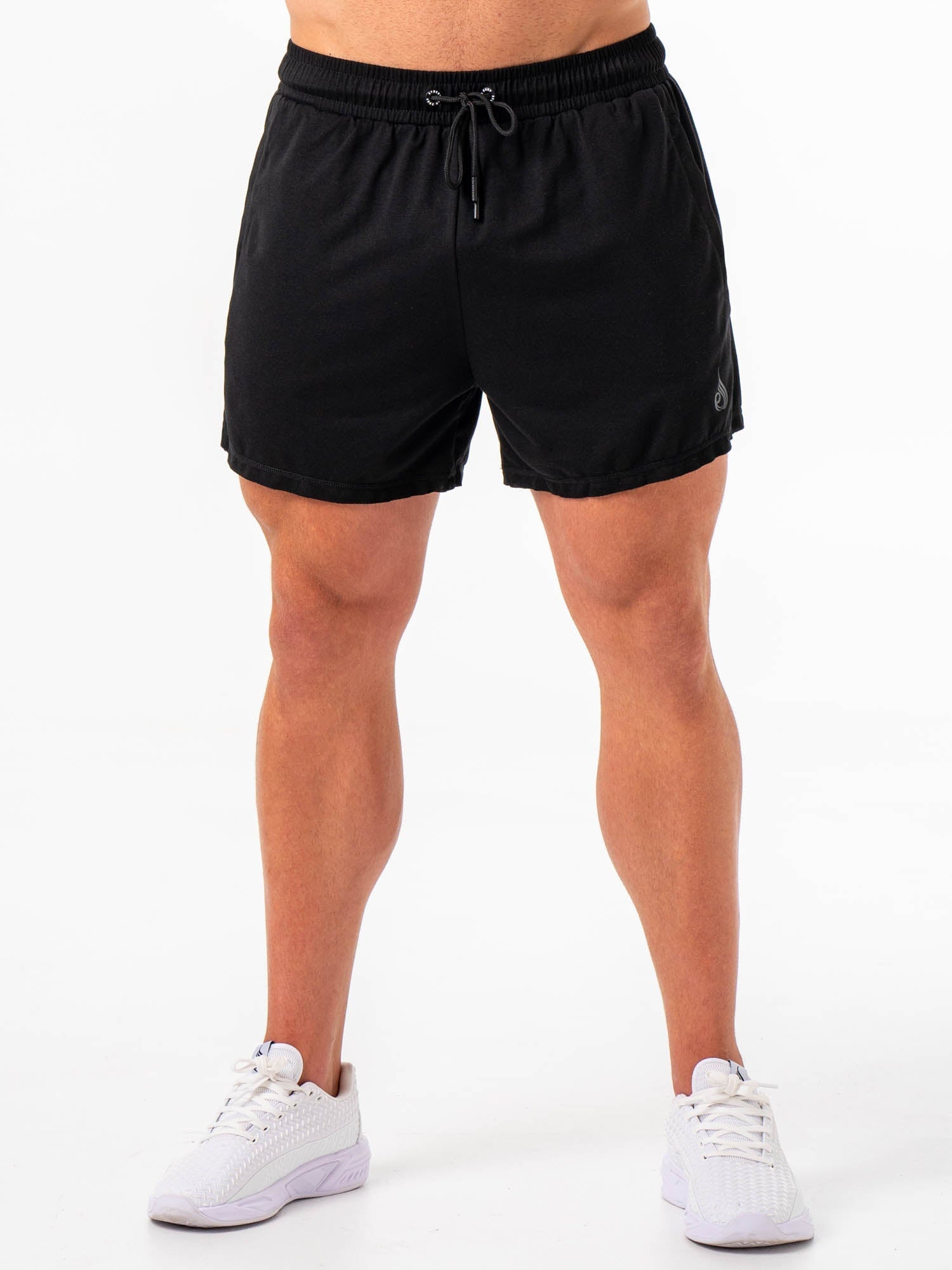 Men's Iron Arnie Workout Shorts - Black - Gym, Running & Training Shorts for Fitness & Active Lifestyle