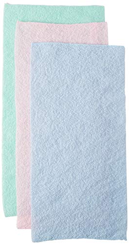 Clean Logic Stretch Bath & Shower Cloth - Ultra Soft Exfoliating Washcloth (6 Pack, Assorted Colors) for Spa, Baby Care & Sensitive Skin