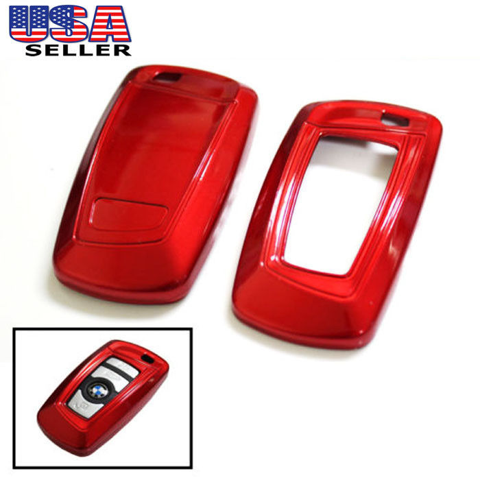 Premium Glossy Red Smart Key Fob Cover Replacement for BMW 1/3/4/5/6/7/X3 Series - Exact Fit, Durable Protection (Perfect for Daily Use, Gifts & Car Enthusiasts)