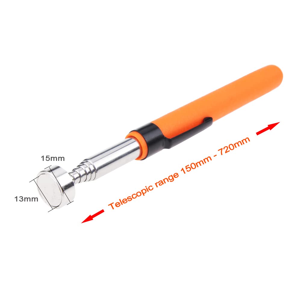 8Lb Mini Portable Telescopic Magnetic Pickup Tool - Extendable Magnet Pen for Nuts, Bolts & Metal Parts - Ideal for DIY, Auto Repair & Workshop Use