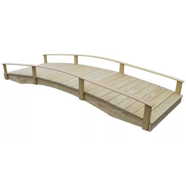 Handcrafted Oriental Garden Bridge - Decorative Asian Wooden Footbridge for Zen Gardens, Ponds & Backyard Landscaping