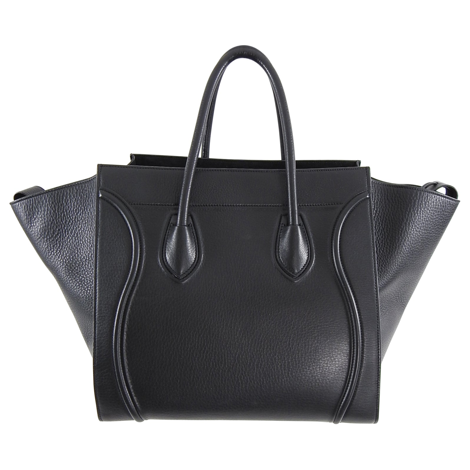 Celine Black Medium Phantom Tote Bag - Luxury Leather Handbag for Women | Perfect for Work, Travel & Everyday Use