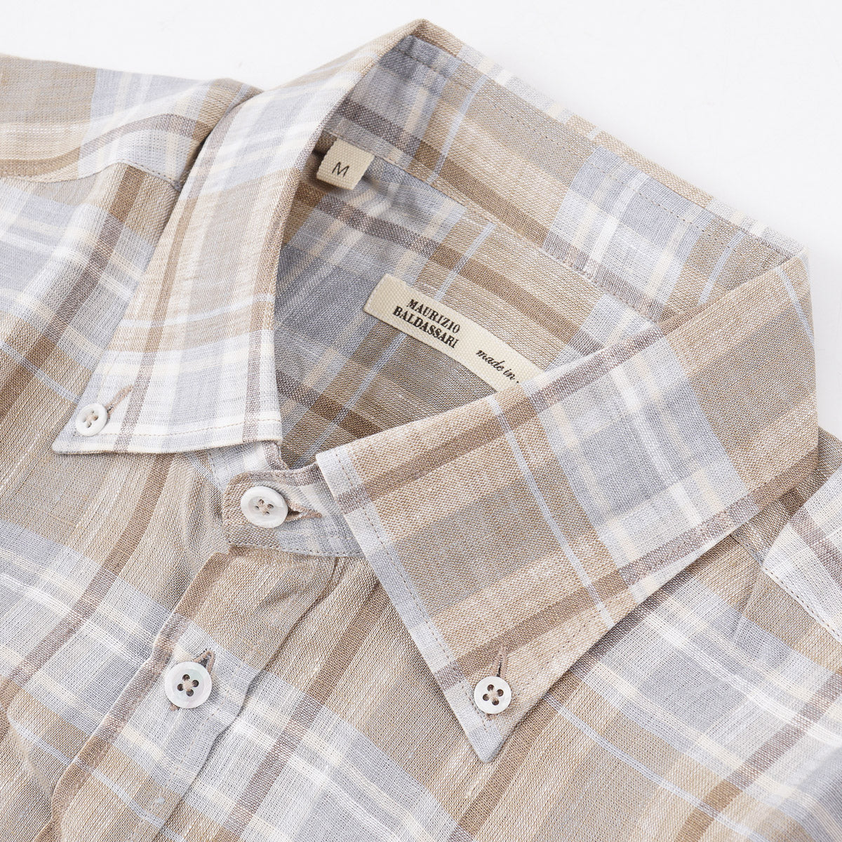 Maurizio Baldassari Premium Woven Linen Shirt for Men - Breathable Summer Casual Button Down Shirt - Perfect for Beach, Vacation & Outdoor Activities