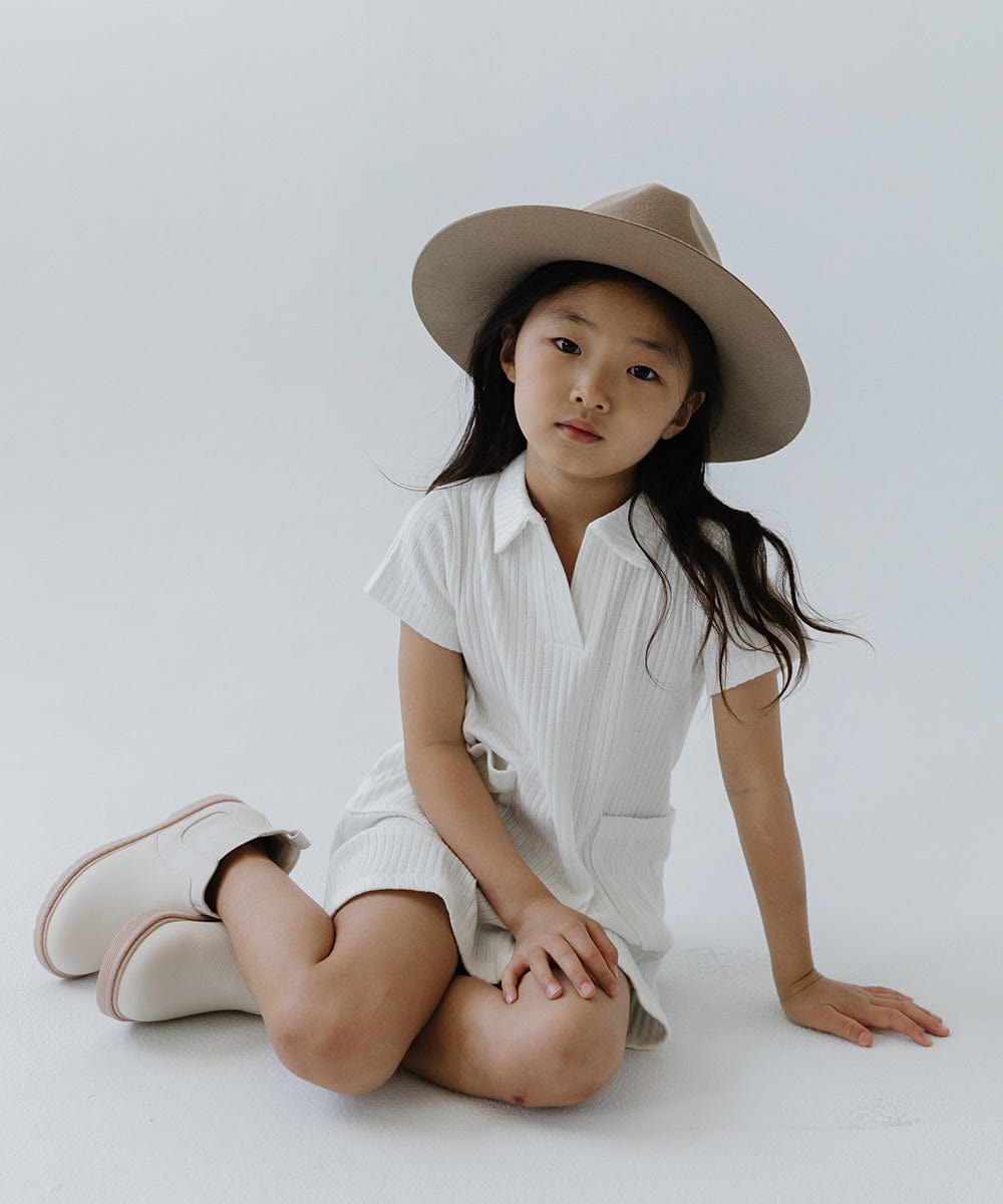 Stylish Kids Emma Wide Brim Fedora Hat - Sun Protection Summer Hat for Boys & Girls - Perfect for Beach, Outdoor Play & Fashion Accessories