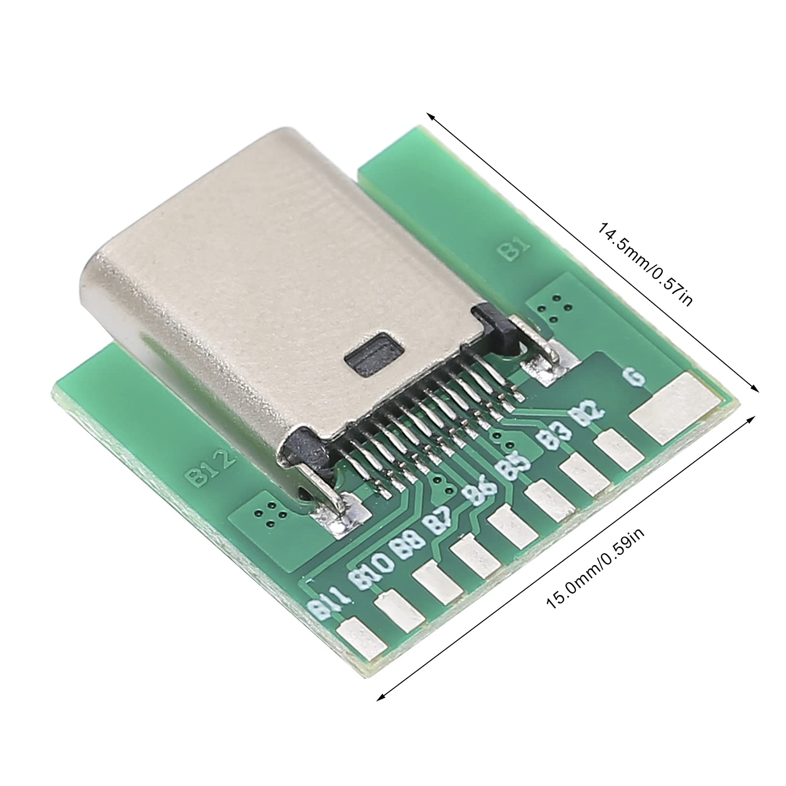ASHATA eboxer-1 DIY USB 3.1 Type C Connector - 18 Pin Male/Female Plug Socket Adapter with PCB Board - Perfect for Laptop, Smartphone & Electronics Repair