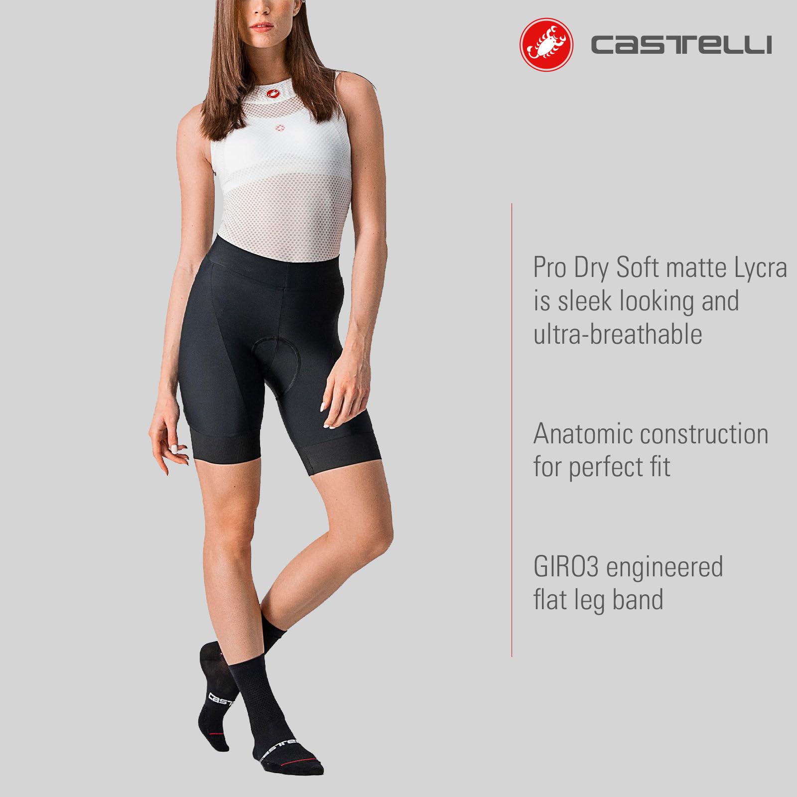 CASTELLI Women's Prima Cycling Shorts - Breathable & Comfortable for Road & Gravel Biking | Perfect for Long-Distance Rides & Outdoor Adventures