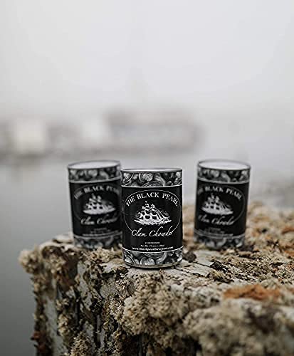 Premium Black Pearl New England Clam Chowder Condensed Soup - 15oz (6 Cans) | Authentic Seafood Flavor for Quick Meals, Camping & Emergency Food Supply