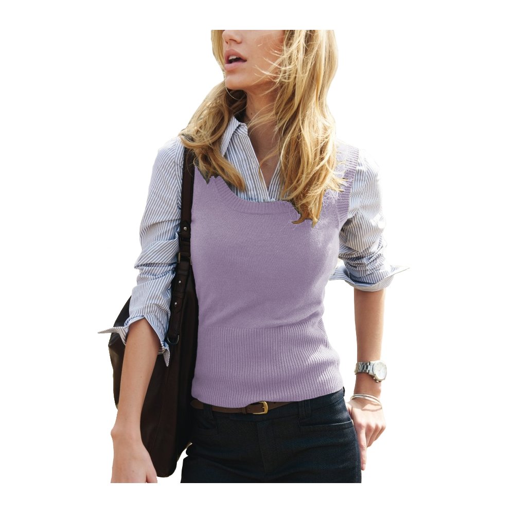 Parisbonbon Women's 100% Cashmere Scoop Neck Vest - Soft & Warm Winter Layering Piece, Parma Purple, Size 5X - Perfect for Office Wear, Casual Outfits & Cold Weather Fashion