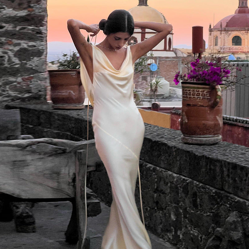 Elegant Backless Sheath Prom Dress - 1980s Inspired Evening Gown for Women | Perfect for Homecoming, Formal Dances & Special Occasions