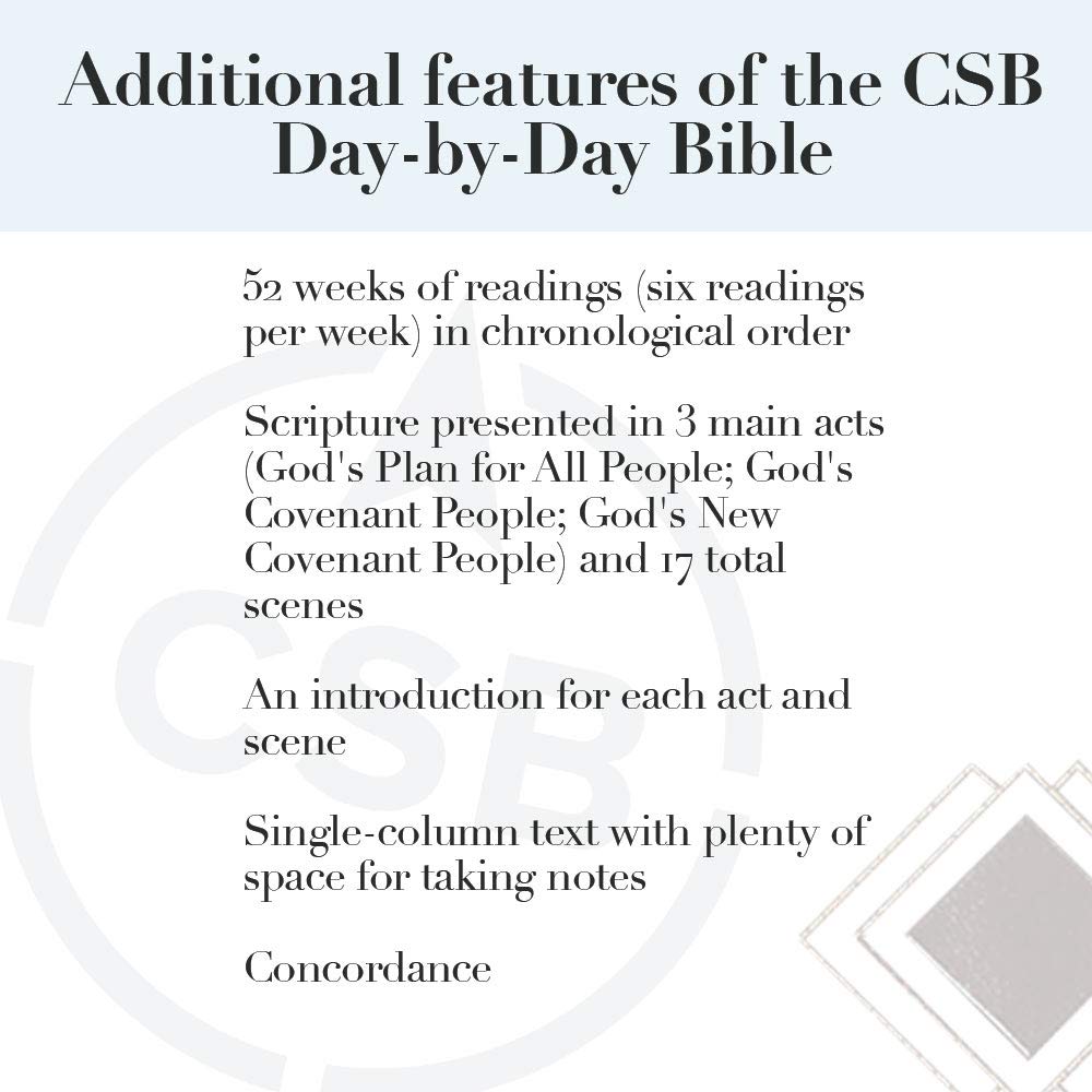 CSB Chronological Bible - 365-Day Reading Plan for Daily Devotion & Study