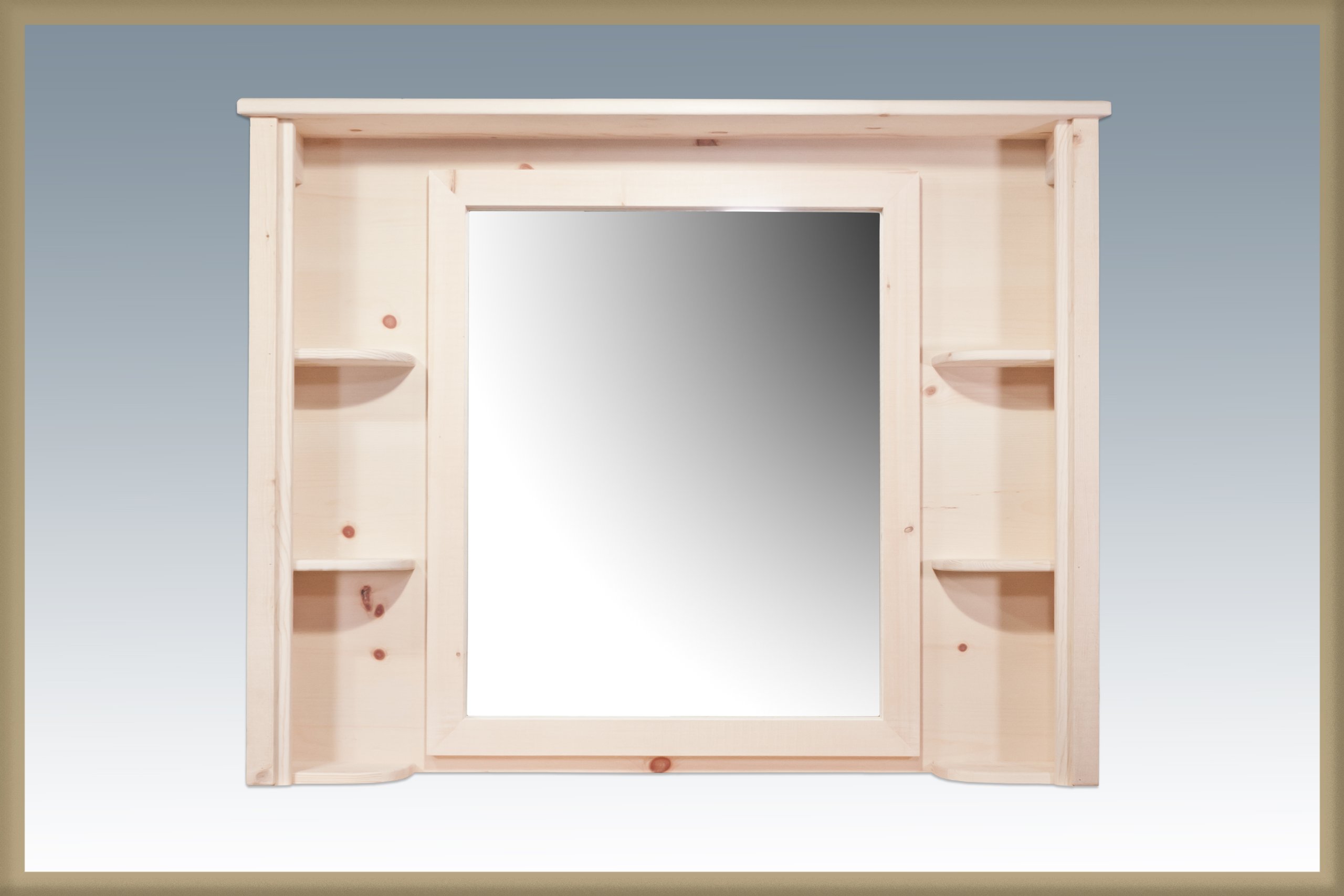Montana Woodworks Homestead Collection Deluxe Dresser Mirror - Solid Wood Bedroom Vanity Mirror with Beveled Edge for Home Decor & Master Bedroom