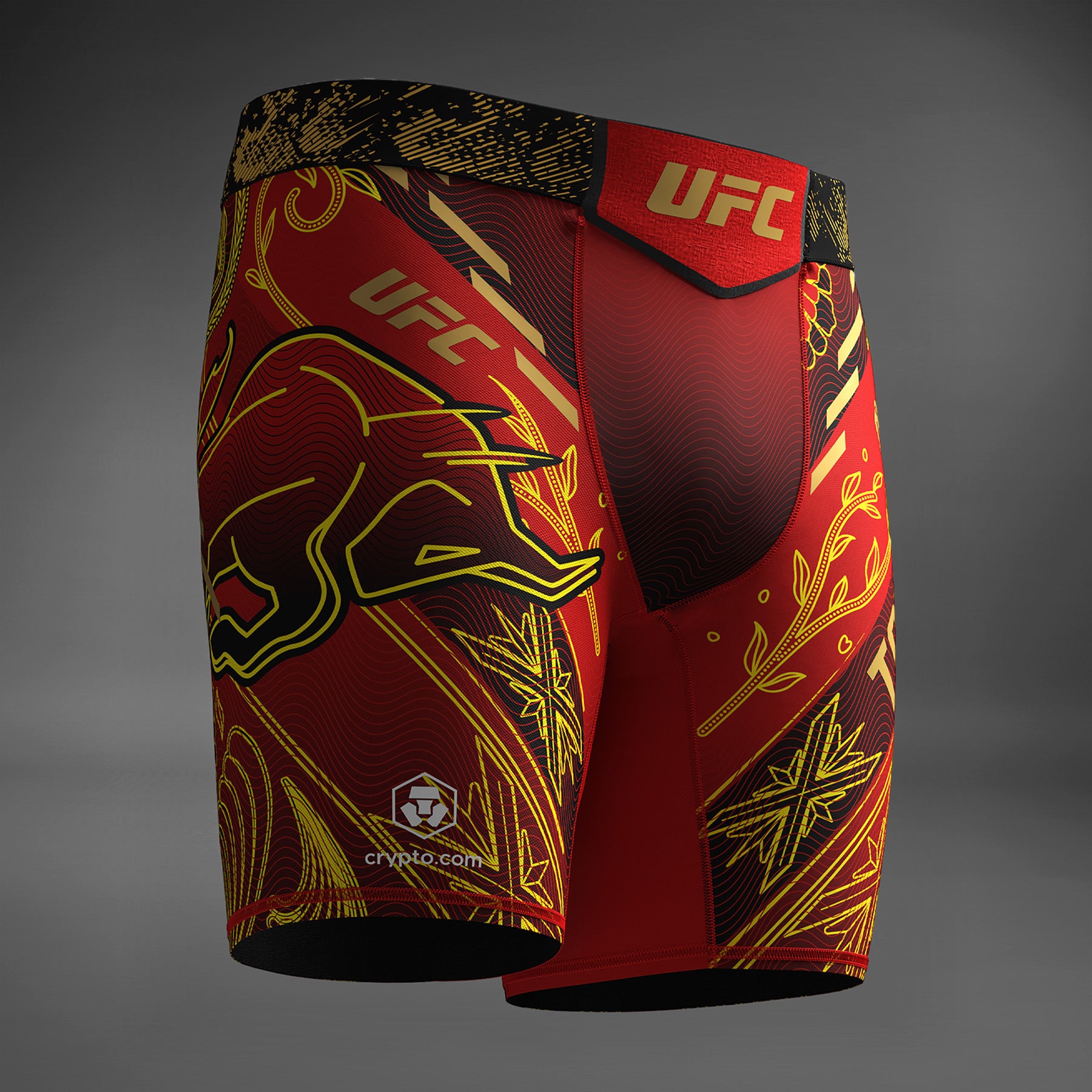 Men's UFC Unrivaled by Venum Red Ilia Topuria Vale Tudo MMA Shorts - Perfect for MMA Training, Boxing & Combat Sports
