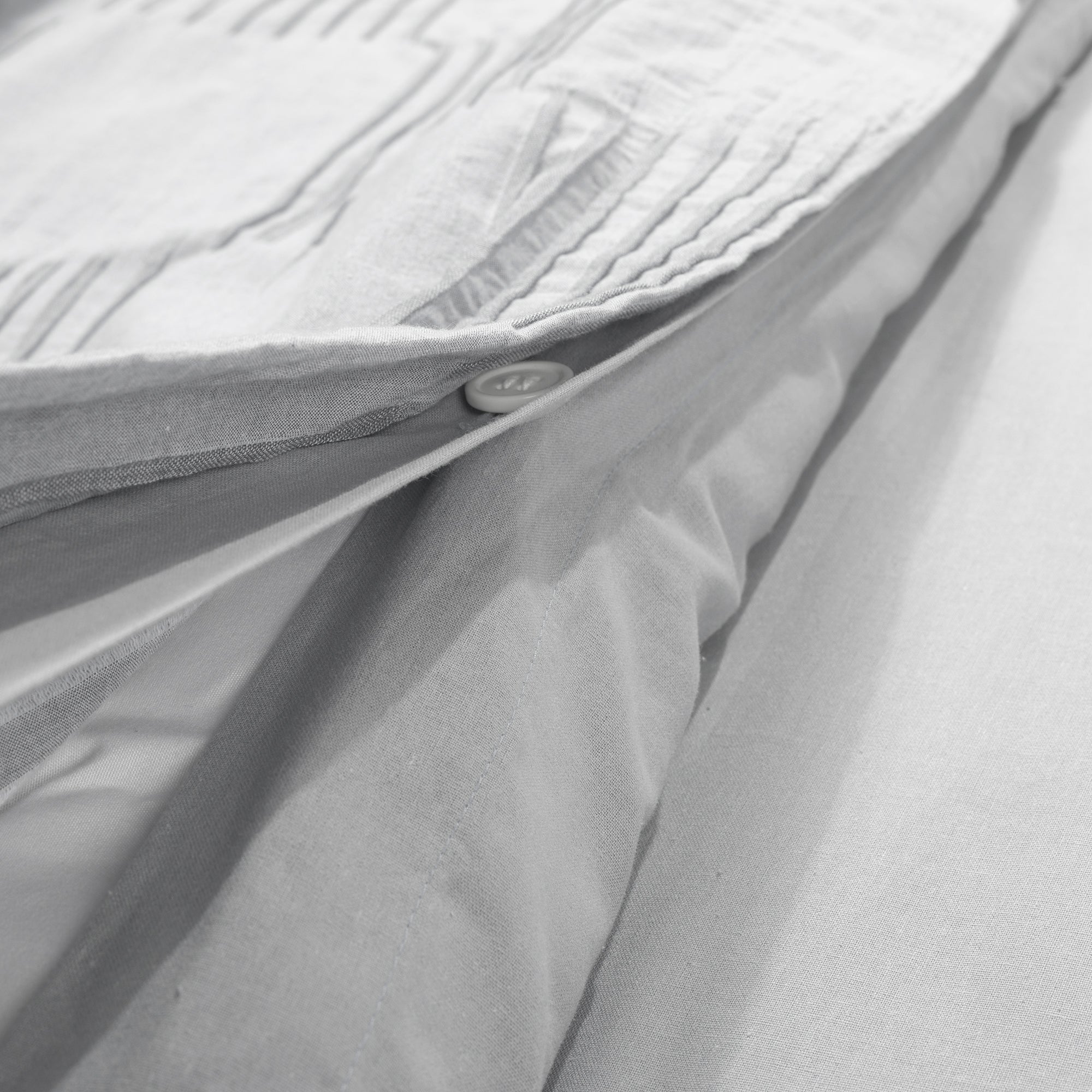 Sorano Chambray Textured Jacquard Cotton Duvet Cover 3 Piece Set - Soft Breathable Bedding Set for Queen/King Size - Perfect for Modern Bedroom, Guest Room & Hotel Decor