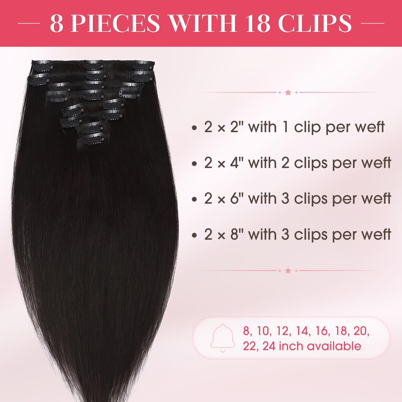 MY-LADY Clip In Hair Extensions 20 Inch Real Human Hair - 8pcs Remy Hair Extensions #12/613 Light Brown Bleach Blonde - 105g Silky Straight Hair Clip Ins for Women - Perfect for Daily Wear, Parties & Special Occasions