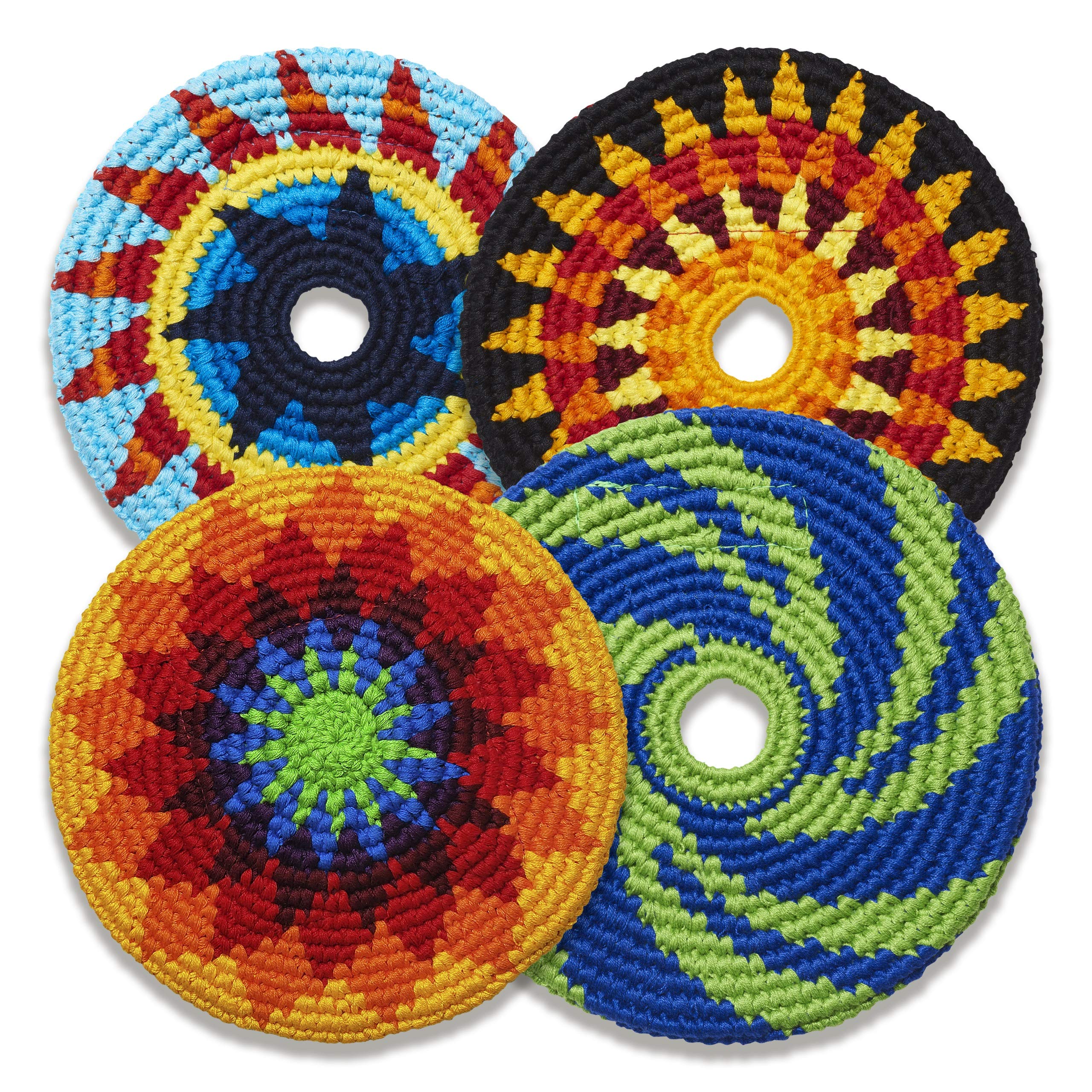 BUENA ONDA MayaFlya Pocket Disc 4 Pack - Flexible Flying Discs for Dogs, Kids & Adults | Best Outdoor Sports Toy & Indoor Play Game | Perfect for Beach, Park, Backyard Fun & Family Gatherings