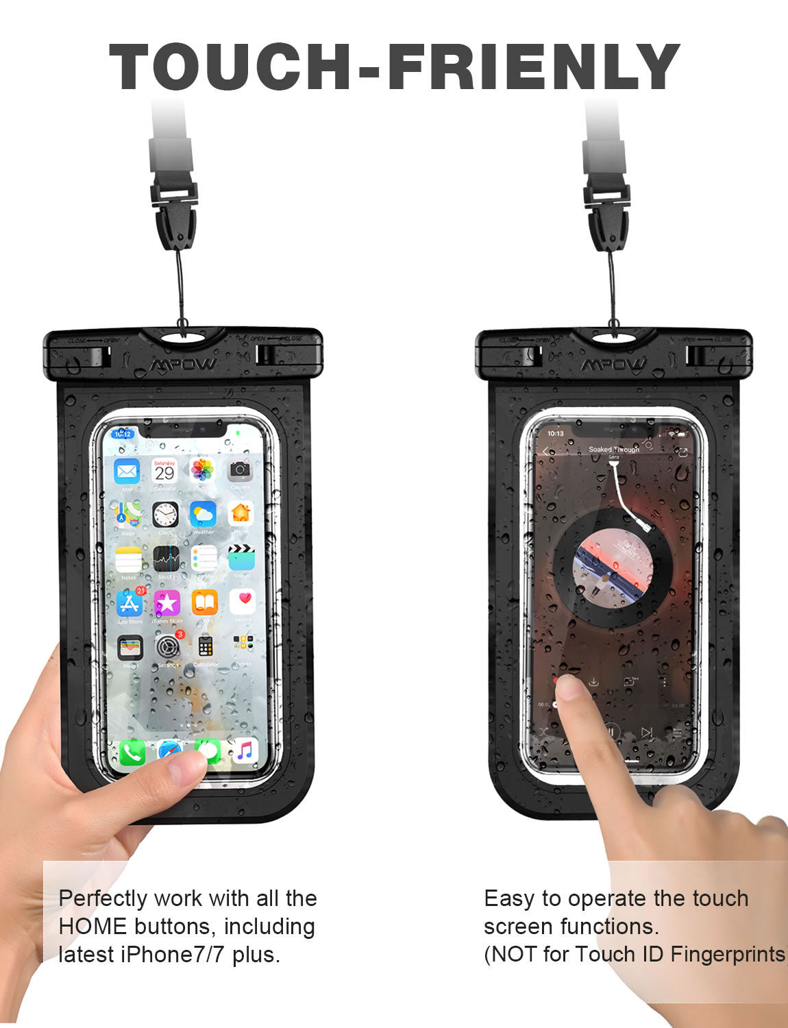 MPOW PA078A Waterproof Phone Pouch - IPX8 Certified Dry Bag for Swimming, Beach, Kayaking & Outdoor Activities - Universal Waterproof Case for iPhone, Samsung & Smartphones