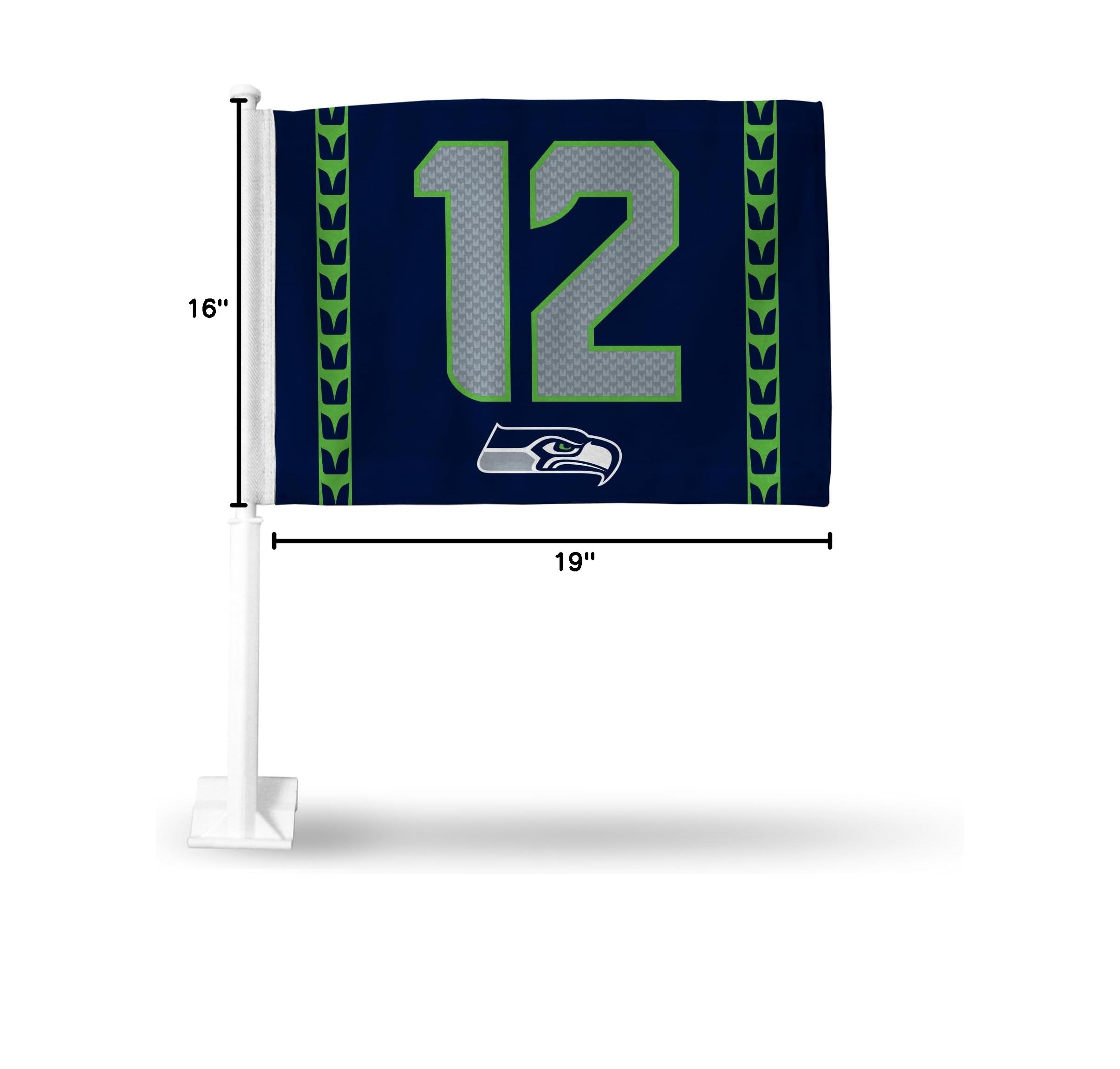 NFL Car Flag - Double Sided Team Logo Car Accessory for Game Day Tailgating & Road Trips - Officially Licensed Rico Industries