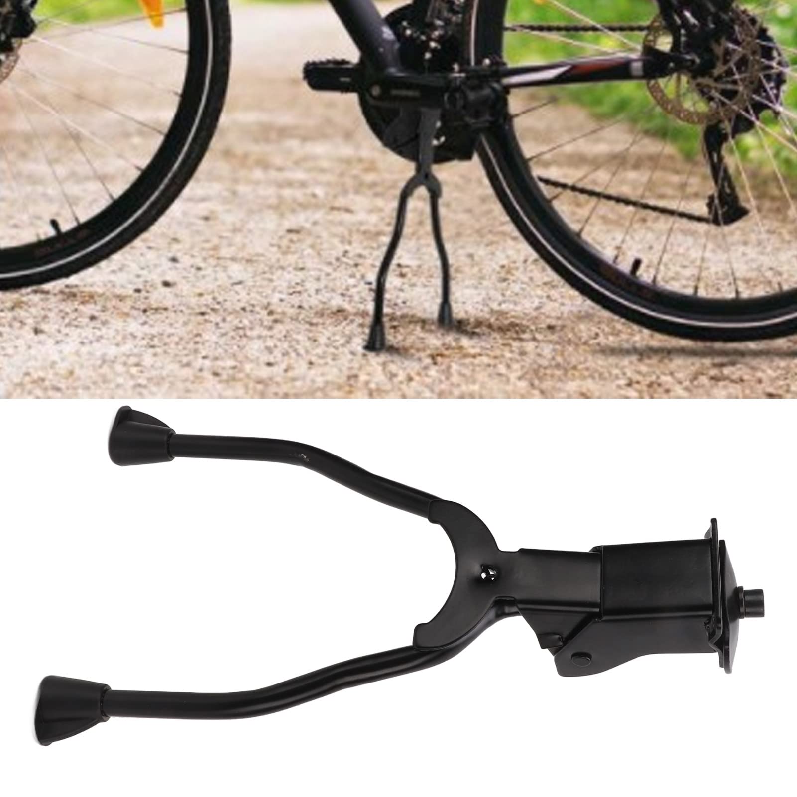 Adjustable Foldable Bicycle Kickstand - Heavy Duty Double Leg Bike Stand for Mountain & Road Bikes - Perfect for Commuting, Touring & Outdoor Adventures