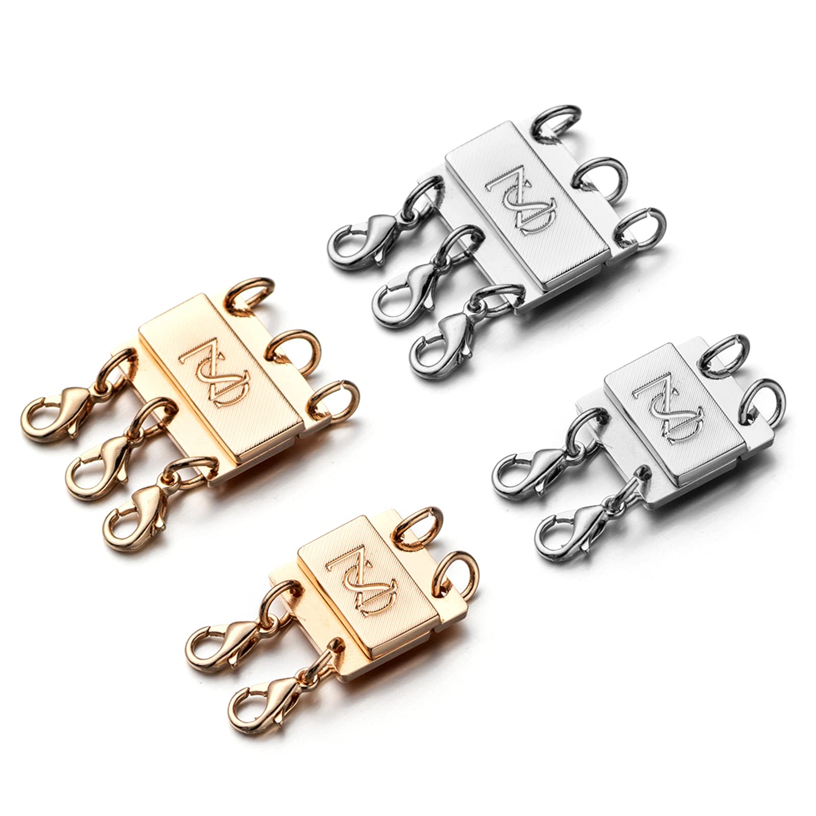 Zpsolution Magnetic Layering Necklace Clasp - Multi Strand Jewelry Connector with Secure Lock & Storage Box for Layered Bracelets & Necklaces | Perfect for DIY Jewelry Making & Layered Fashion Accessories