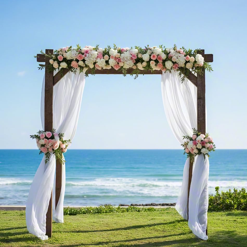 White Wedding Arch Draping Fabric - 4 Panels 30