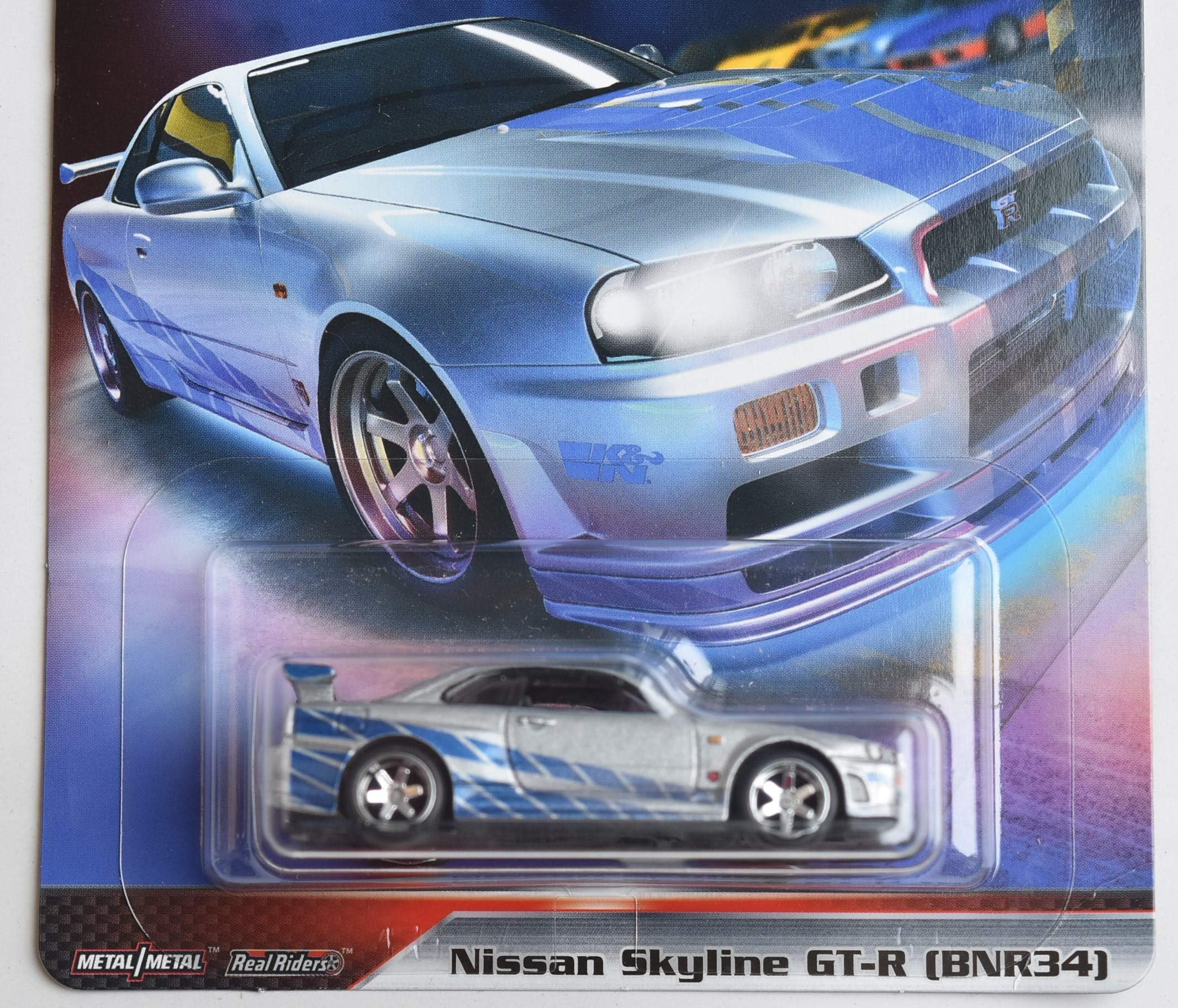 Hot Wheels Fast & Furious Premium Fast Imports - Silver Nissan Skyline GT-R (1:64 Scale) Diecast Model Car - Collectible Toy for Kids & Adults - Perfect for Display, Racing Play & Movie Fans