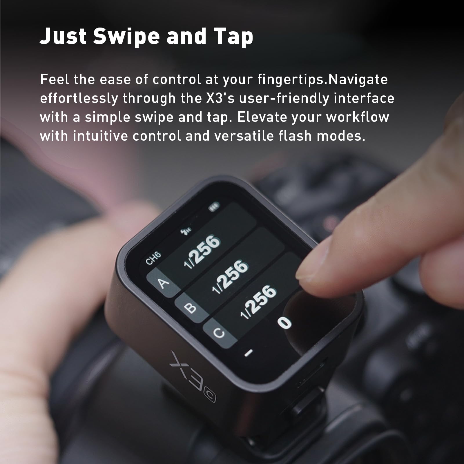 Godox X3-C TTL Wireless Flash Trigger for Canon Cameras - OLED Touchscreen Flash Transmitter with Built-in Lithium Battery & Quick Charge (Upgrade from X2T-C/Xpro-C/XProII-C) - Perfect for Studio Photography, Wedding Shoots & Outdoor Portraits