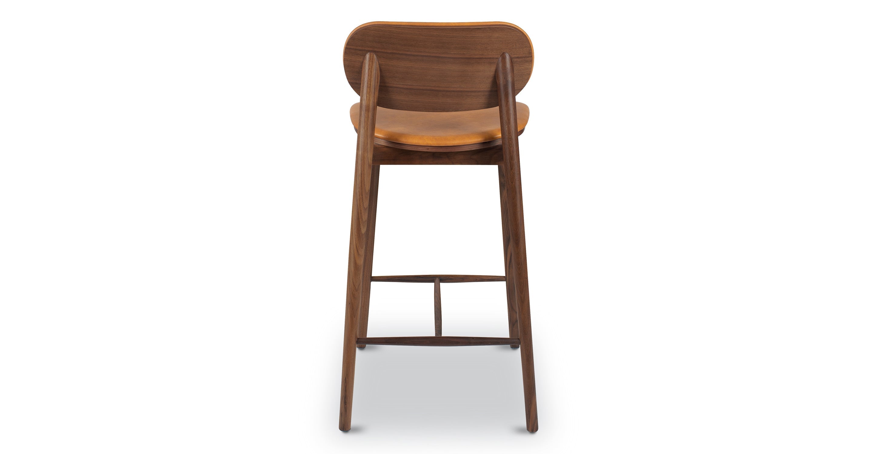 Bonato Leather Counter Stool - Modern Bar Stool with Cushioned Seat, Adjustable Height for Kitchen Island, Breakfast Bar & Home Decor