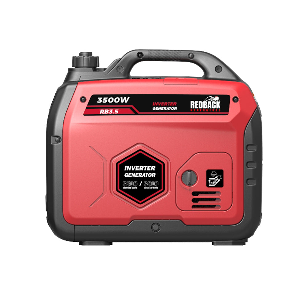 Redback RB3.5 Portable Inverter Generator 3500W 3.5KVA - Quiet, Lightweight & Reliable Power for Camping, RV Trips & Emergency Backup