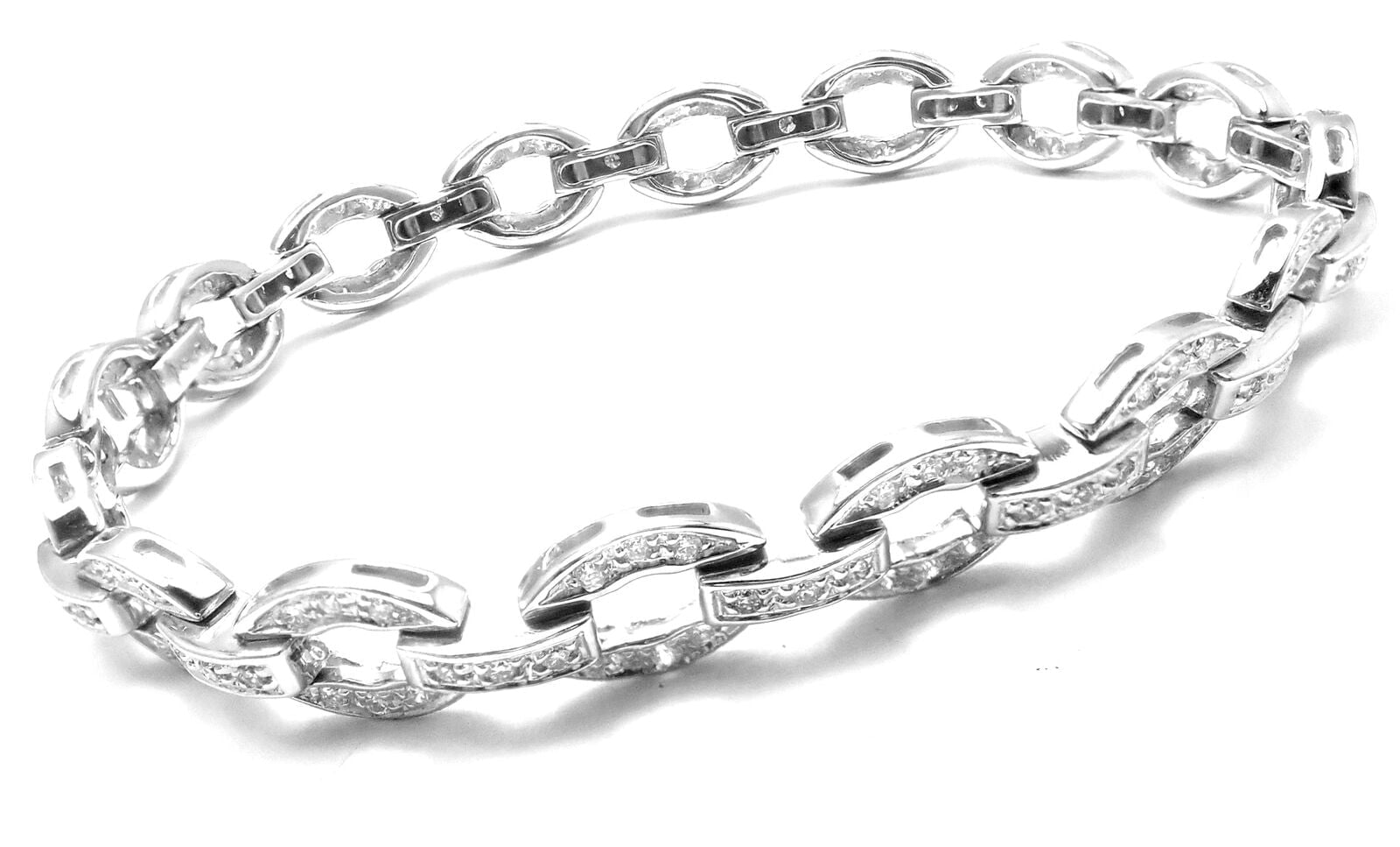 Authentic Damiani 18k White Gold Diamond Tennis Bracelet for Women - Elegant Jewelry Gift for Anniversary, Wedding & Special Occasions