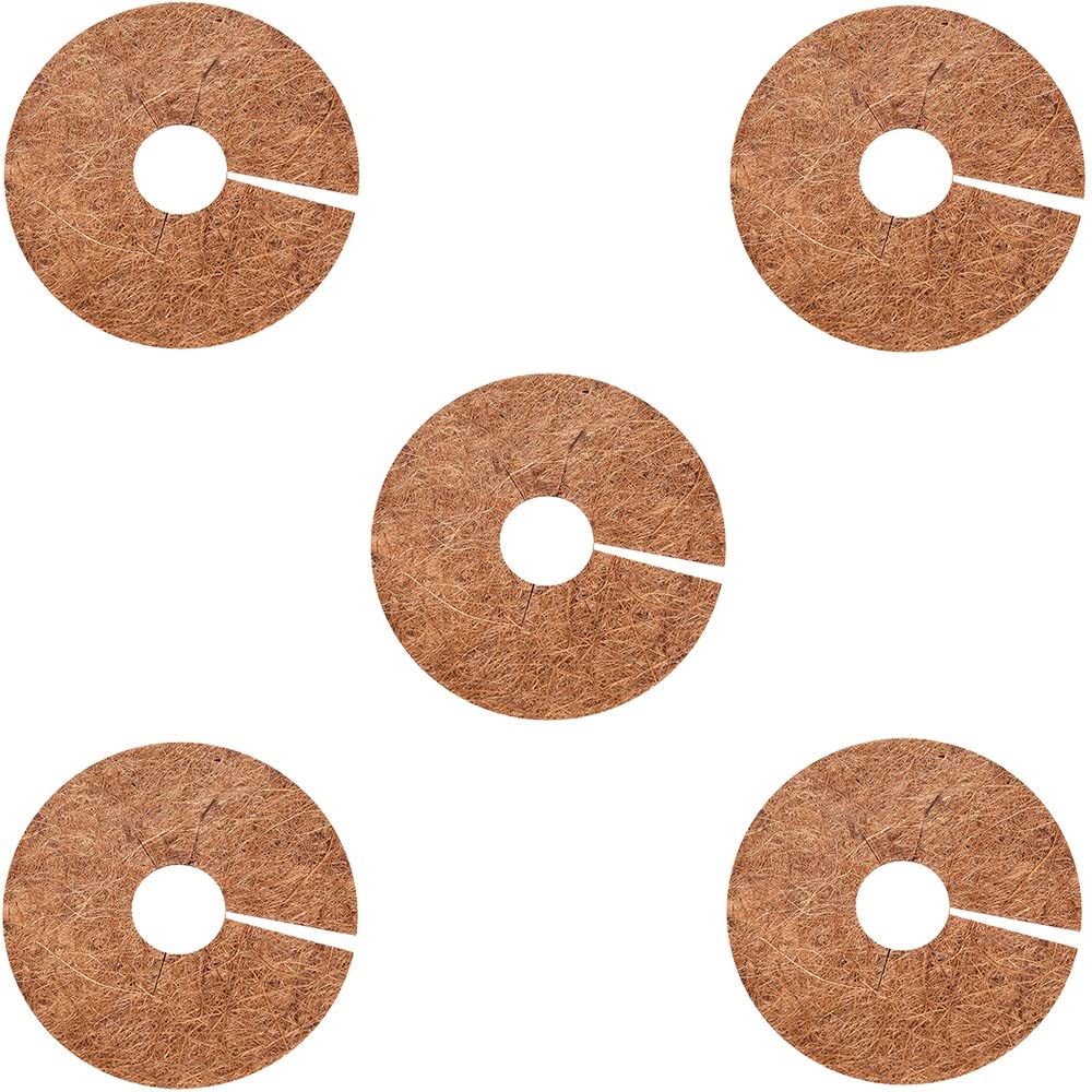 ZSHUZHI Plant Cover - 20pcs 30x30cm Round Coconut Shell Weed Control Fabric for Garden Protection | Ideal for Outdoor Plants, Flower Beds & Root Protection