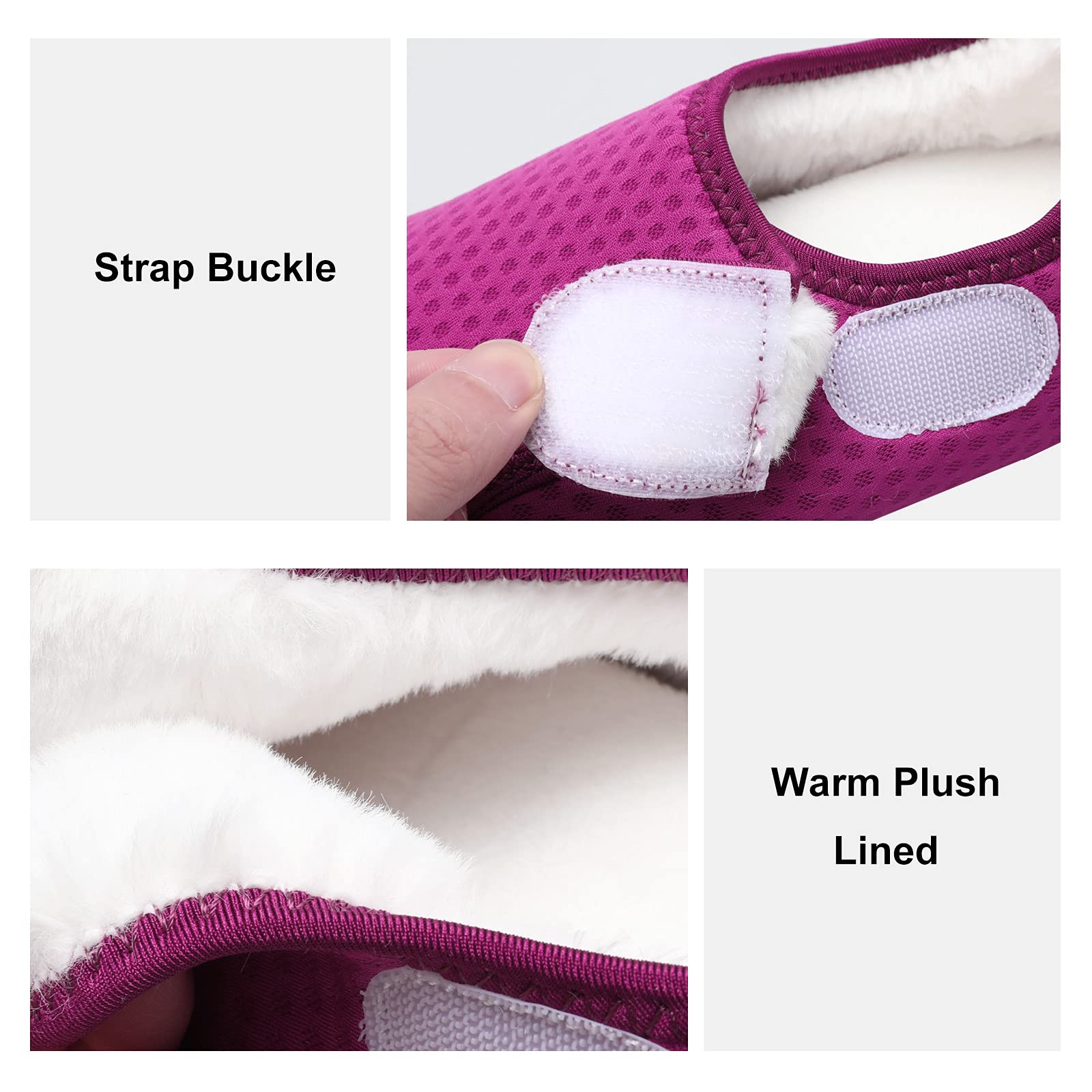 L-RUN Anti-Slip House Slippers for Women & Men - Warm Indoor/Outdoor Home Shoes for Comfort