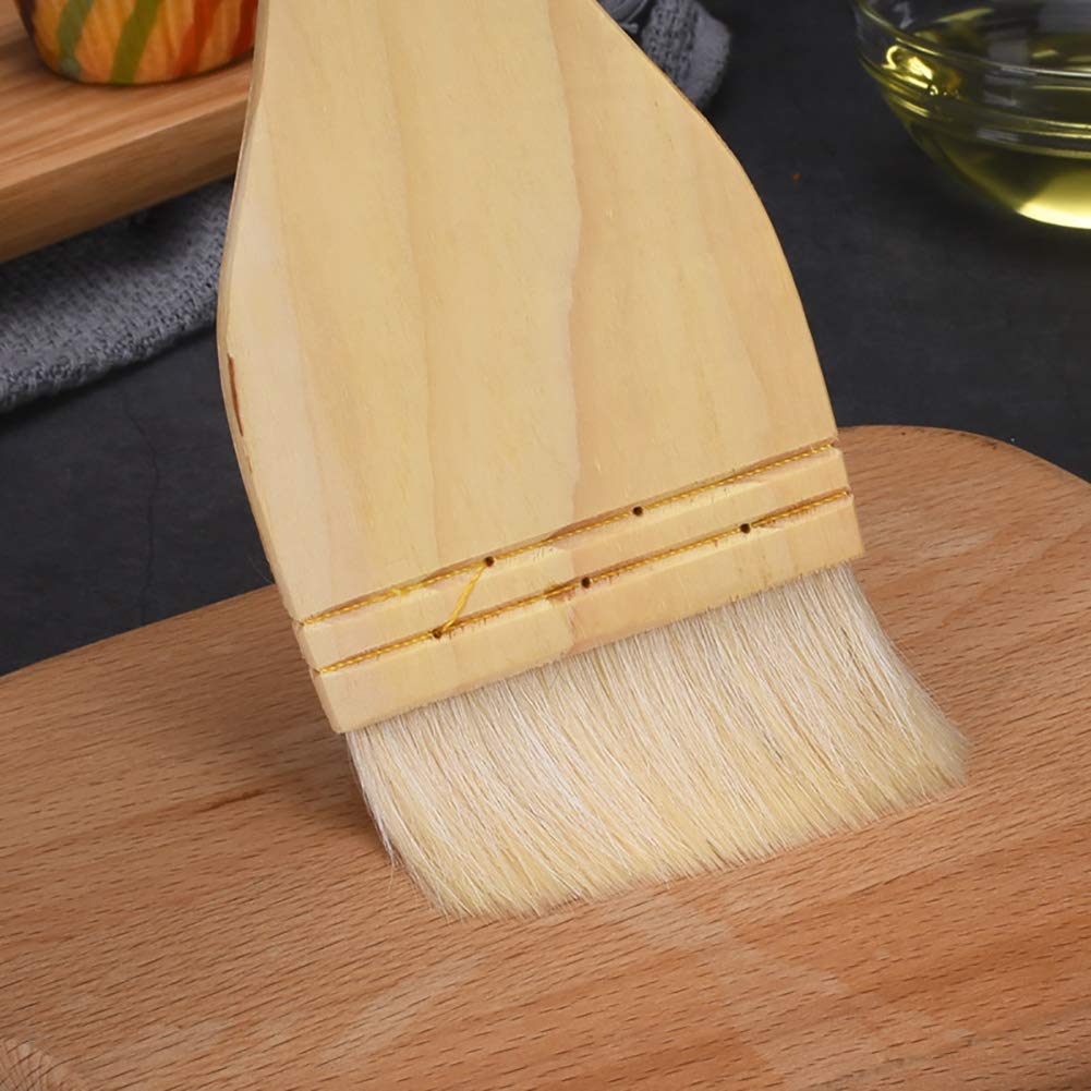 3 Pcs Flat Hake Brushes - Professional Artist Paint Brushes for Watercolor, Pottery & Acrylic Painting - Soft Wash Brush Set for Canvas, Ceramics & DIY Art Projects - Perfect for Beginners & Professional Artists