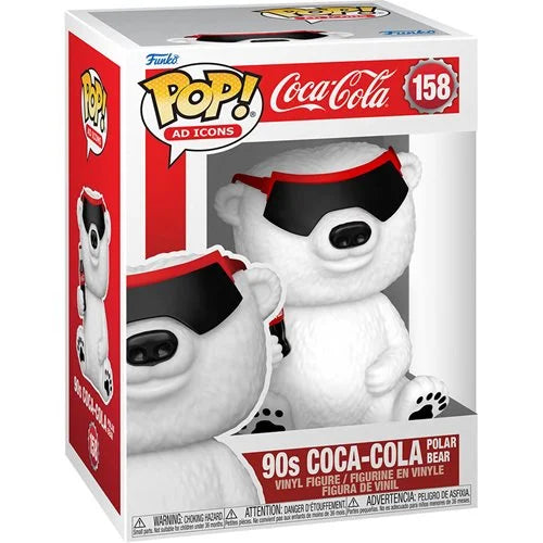 Vintage 90s Coca Cola Polar Bear Pop! Vinyl Figure #158 - Collectible Toy for Coca Cola Fans, Home Decor & Gift Idea