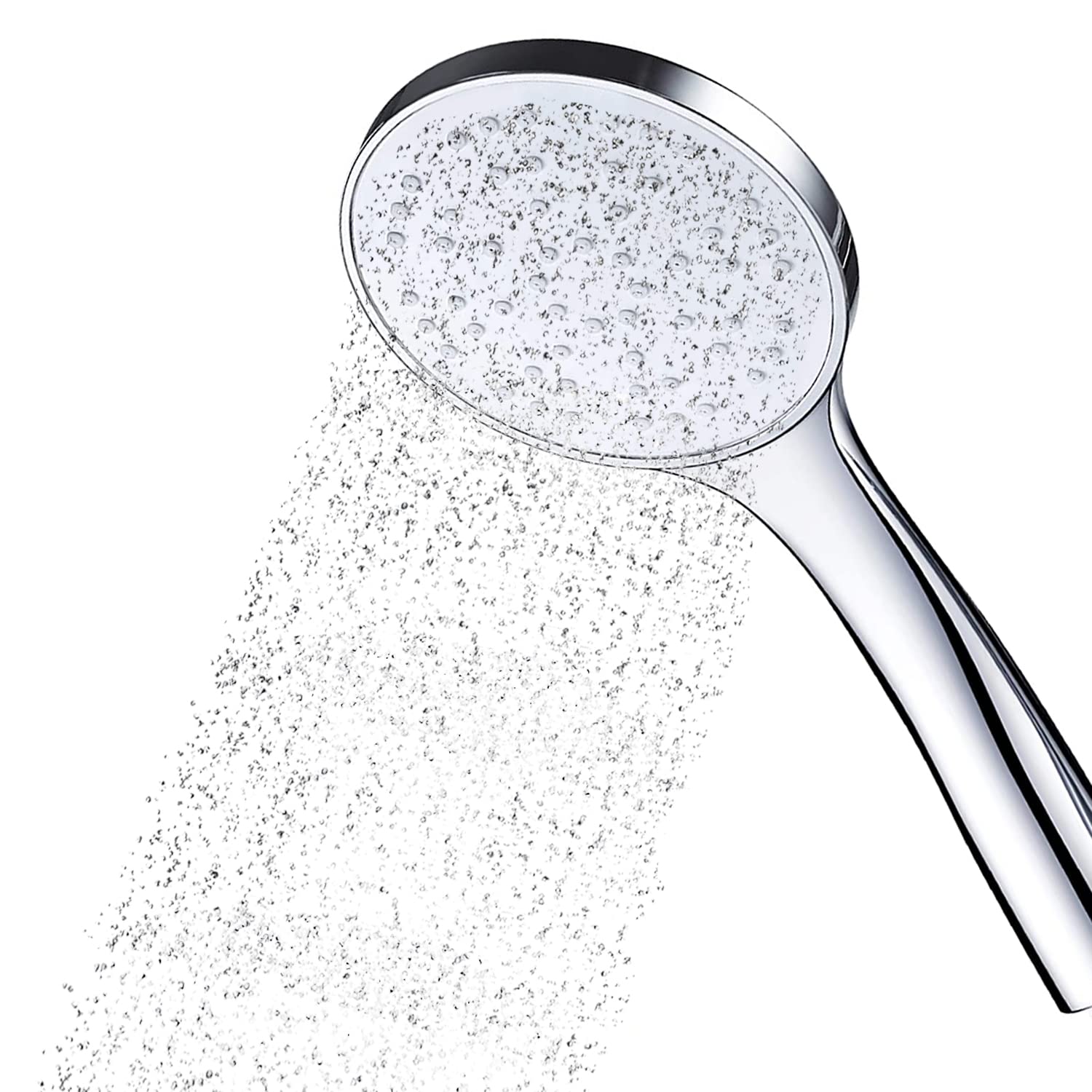 High Pressure Handheld Shower Head - Chrome Power Shower with Eco Mode, Universal G1/2