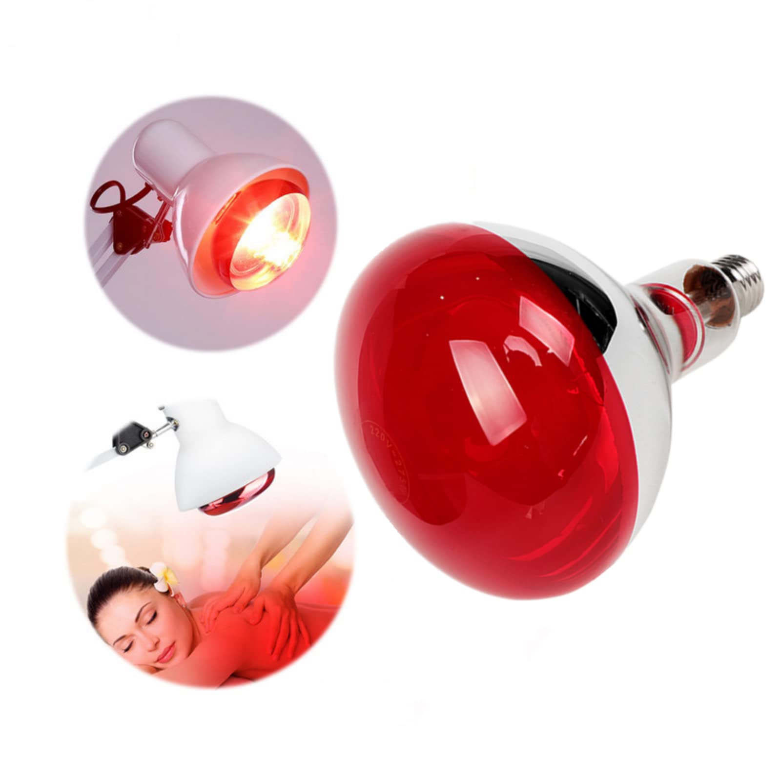 2 Pack 275W Infrared Heat Therapy Bulbs - E26 Base Red Heat Lamp for Pain Relief, Physiotherapy, and Muscle Relaxation - Perfect for Back, Neck, Body Pain Relief, Pet Heating, Brooder, and Bathroom Light Therapy (110V)