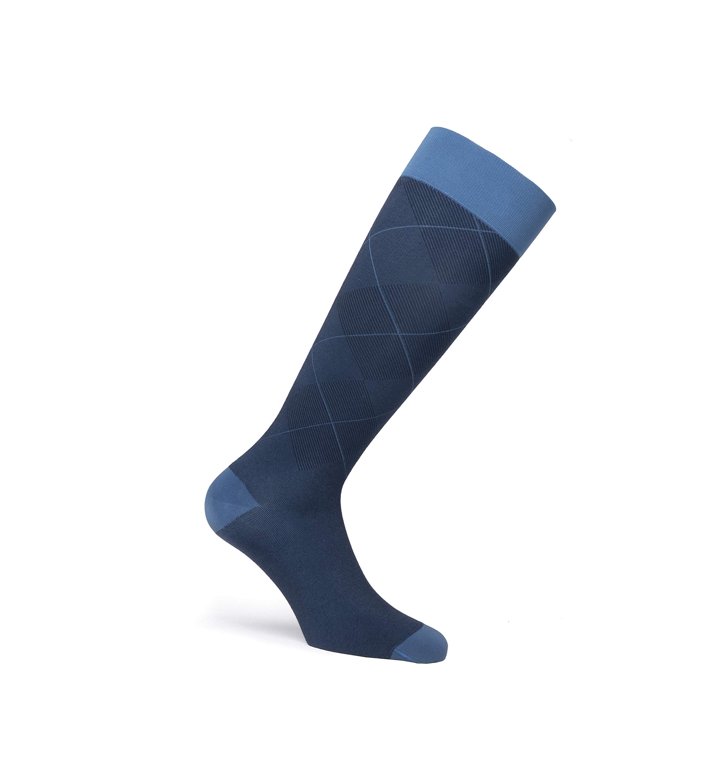 JOBST Casual Pattern Compression Knee High Socks for Women & Men - Closed Toe Design for All-Day Comfort - Perfect for Travel, Work & Varicose Vein Relief