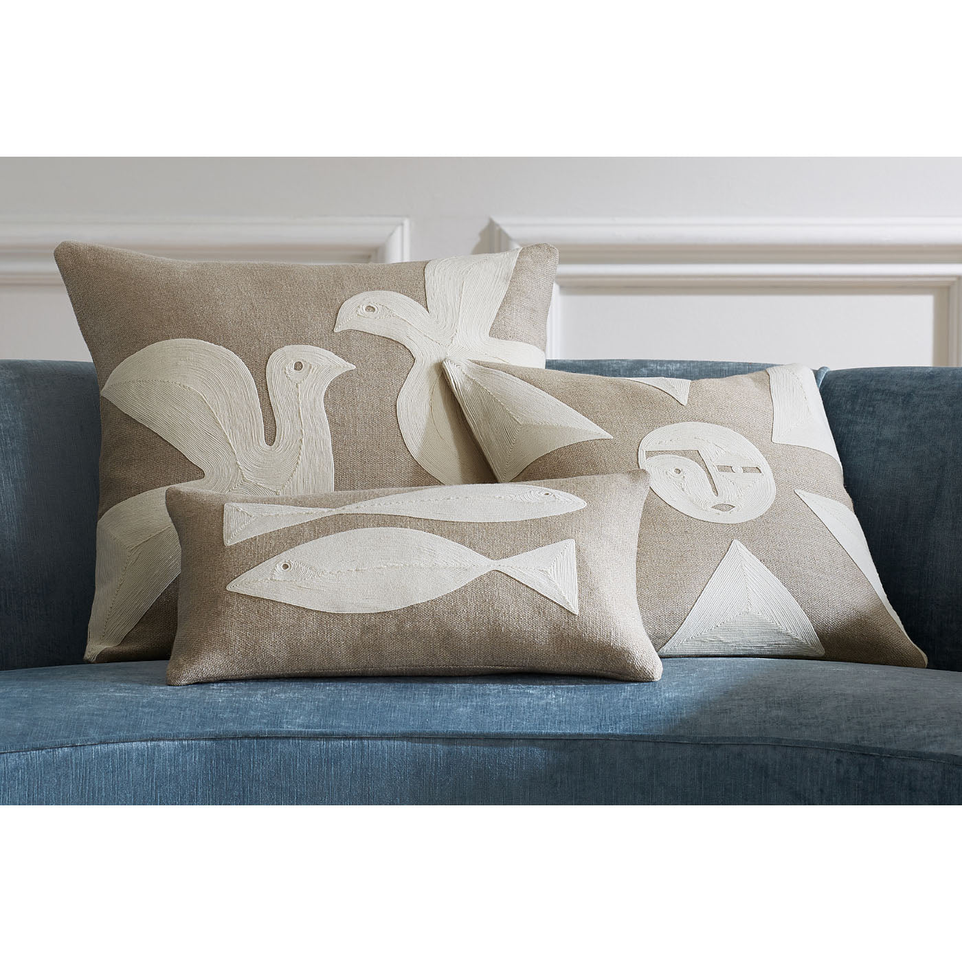 Biarritz Sun Pillow - Soft & Supportive Outdoor Lounge Pillow for Beach, Poolside, Patio, and Garden Relaxation | Water-Resistant & UV-Resistant Cover