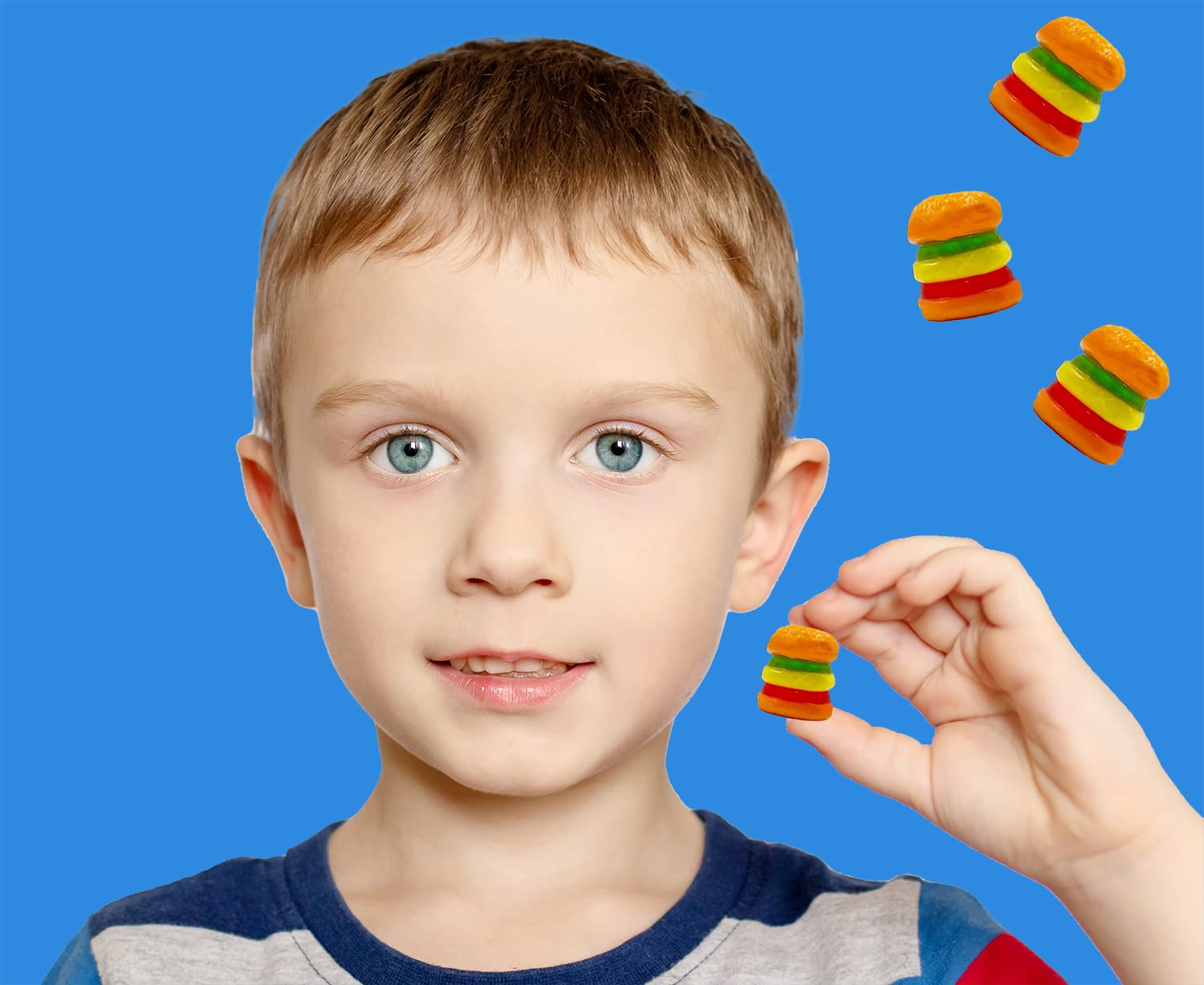 Fruidles Hot Dogs and Burgers Gummy Candy - 16 Pack Soft Chewy Gummies, Fun Snacks for Kids Parties, Movie Nights & Halloween Treats