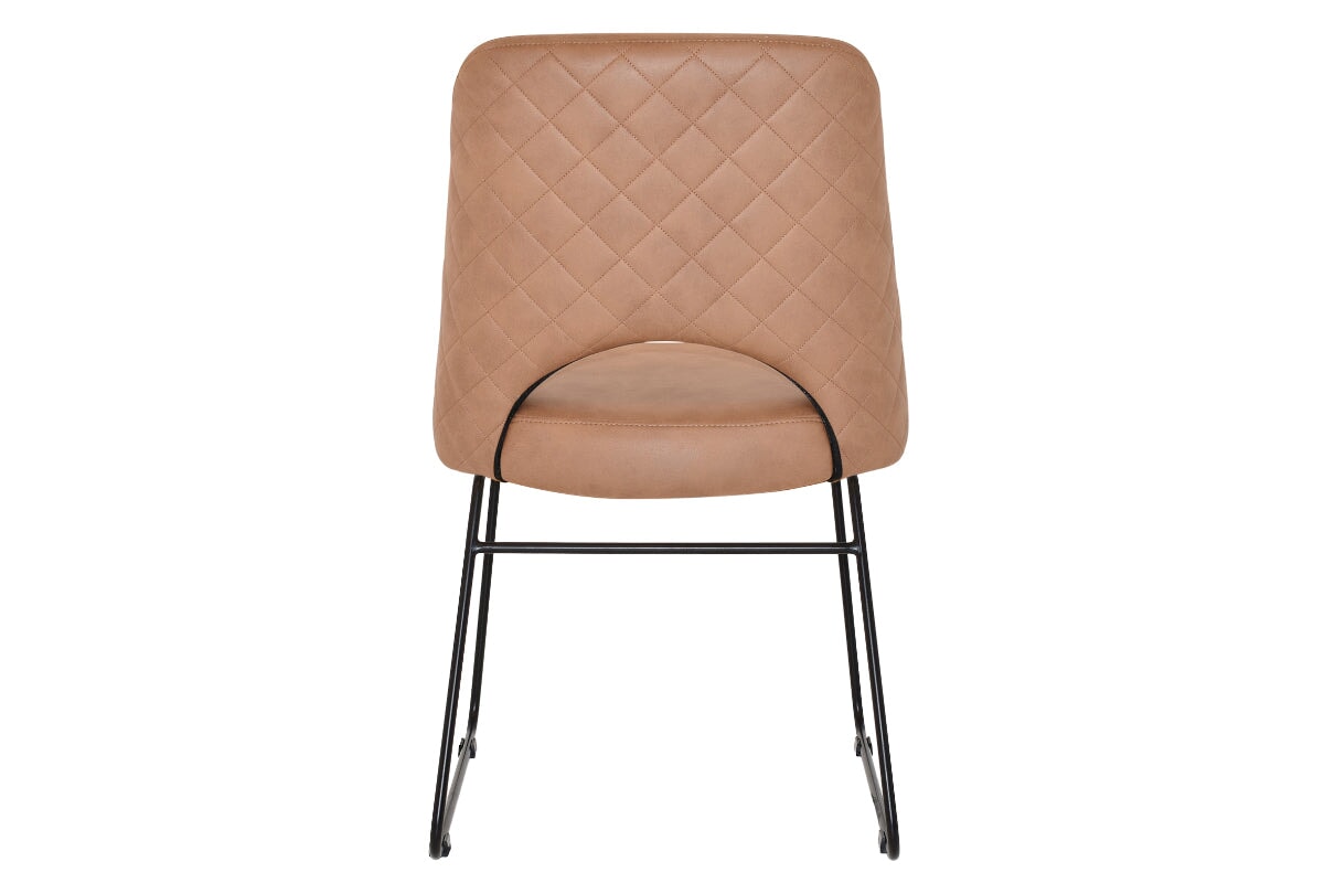 EZ Hospitality Cairo Indoor Armless Chair with Metal Base - Black Sled Style for Office, Conference Room, or Home Decor